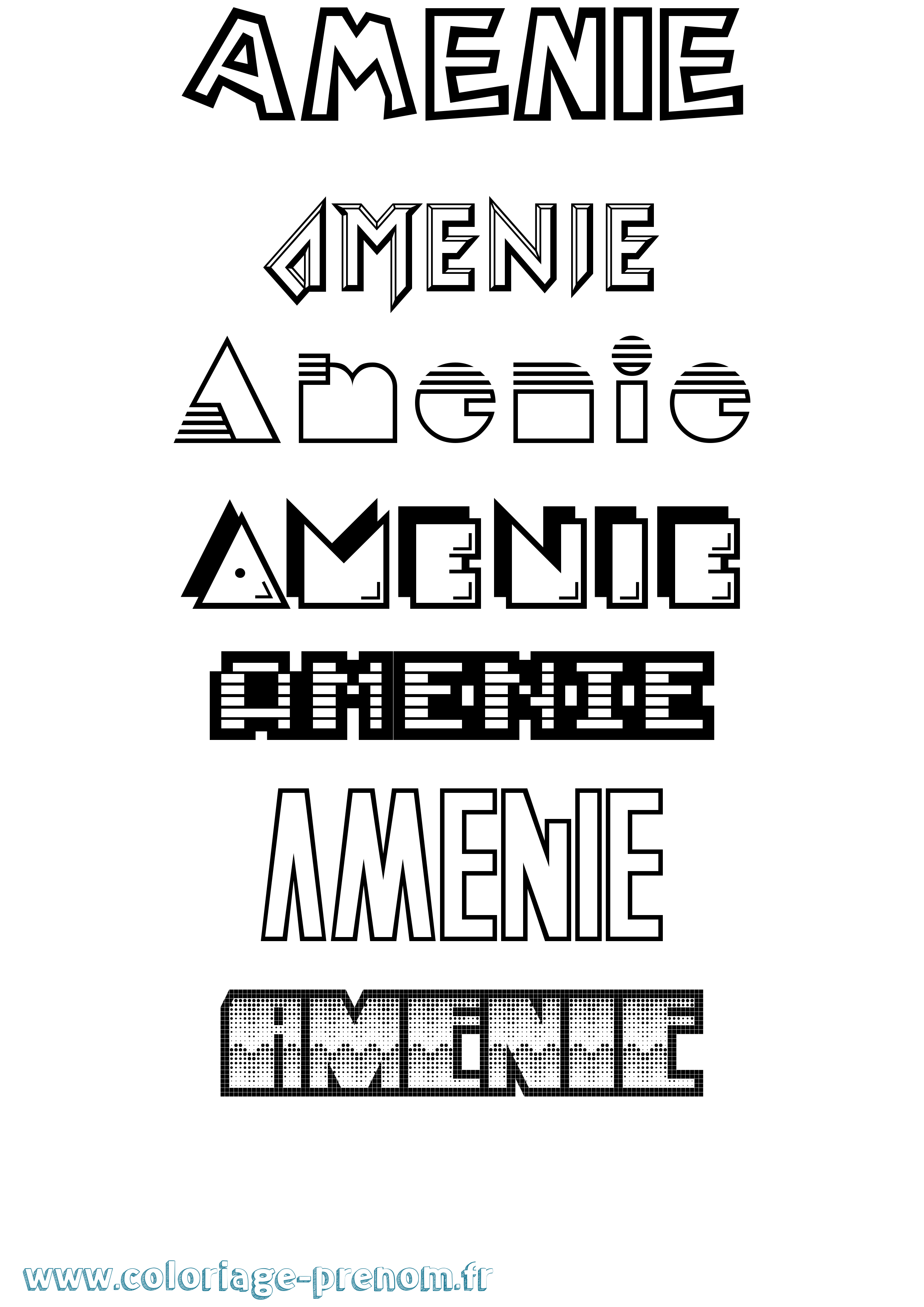 Coloriage Amenie Jeux Vidéos Coloriage prénom Amenie Jeux Vidéos