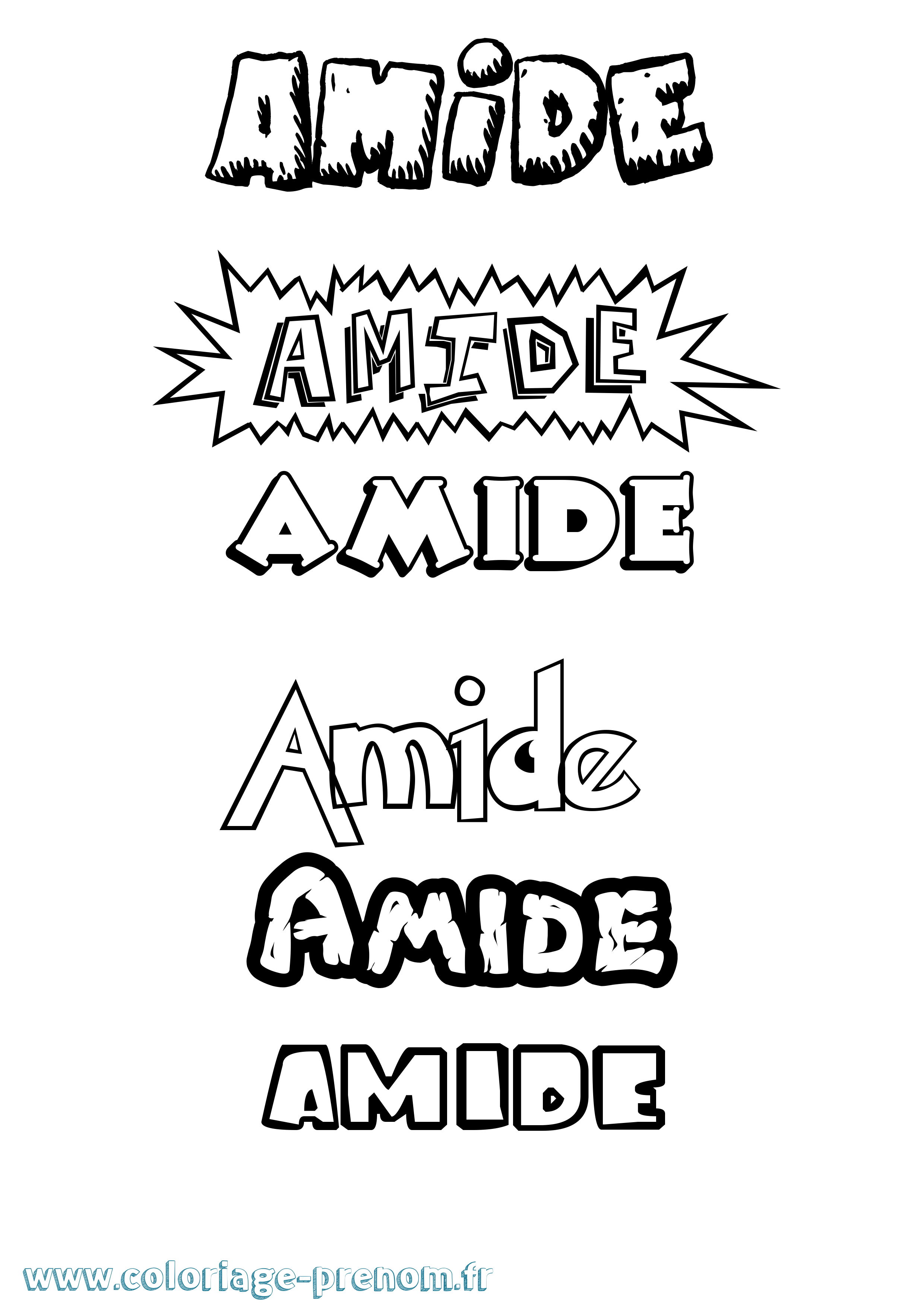 Coloriage Amide Dessin Animé Coloriage prénom Amide Dessin Animé