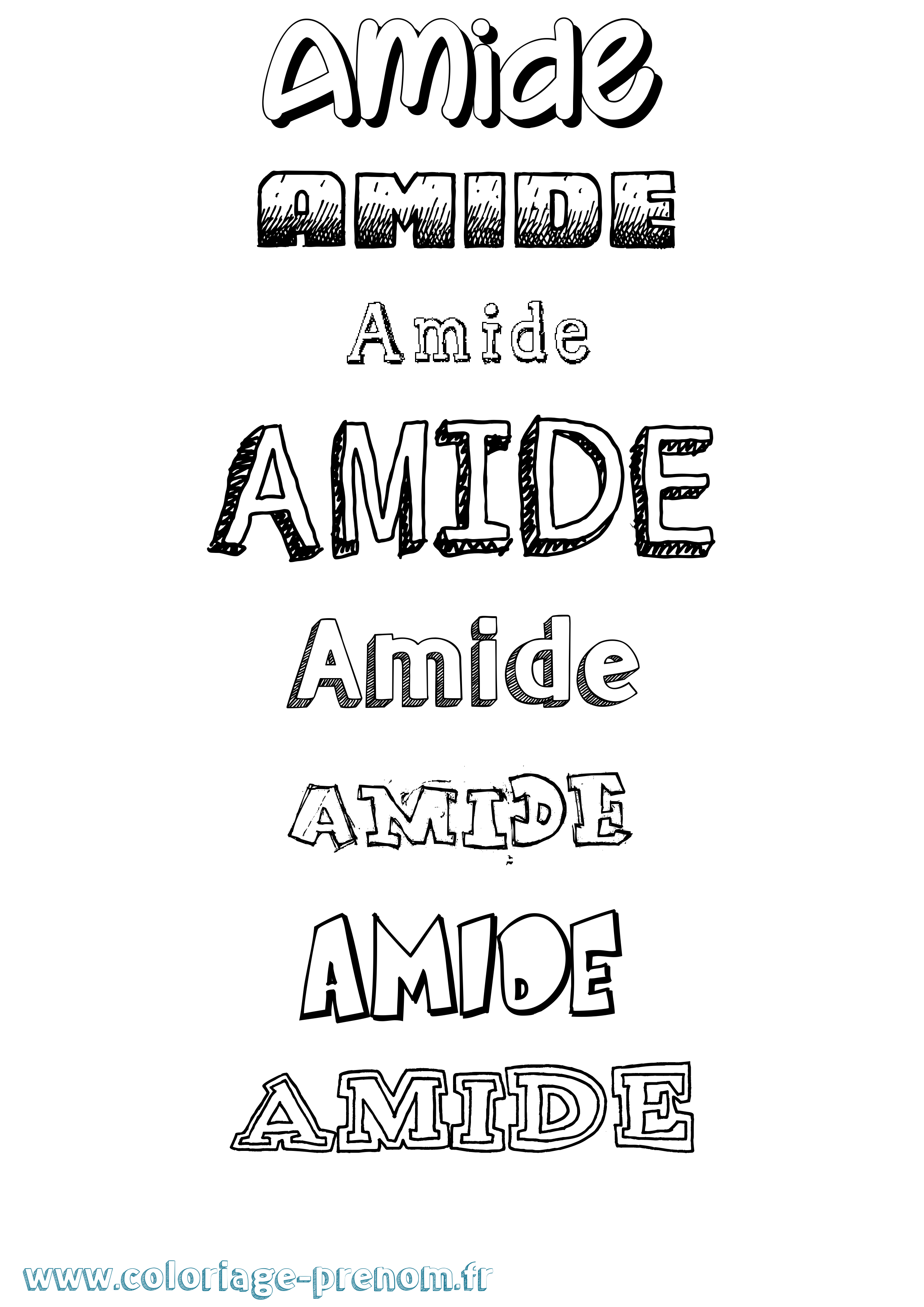 Coloriage Amide Dessiné Coloriage prénom Amide Dessiné