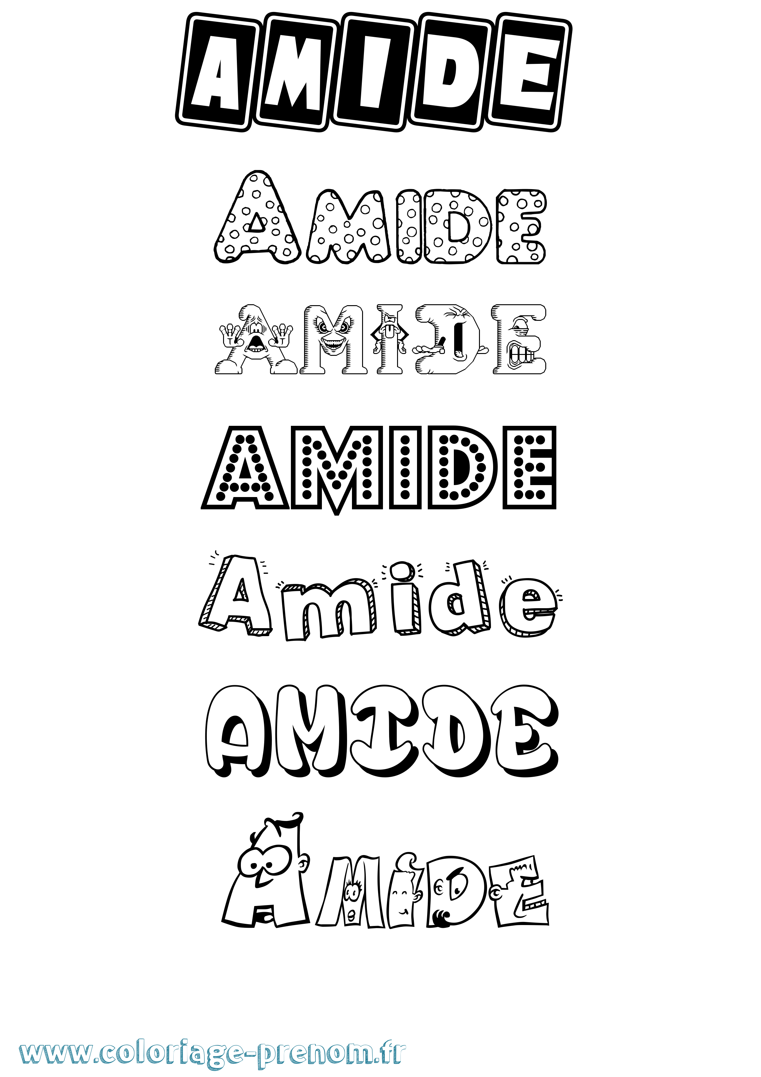 Coloriage Amide Fun Coloriage prénom Amide Fun