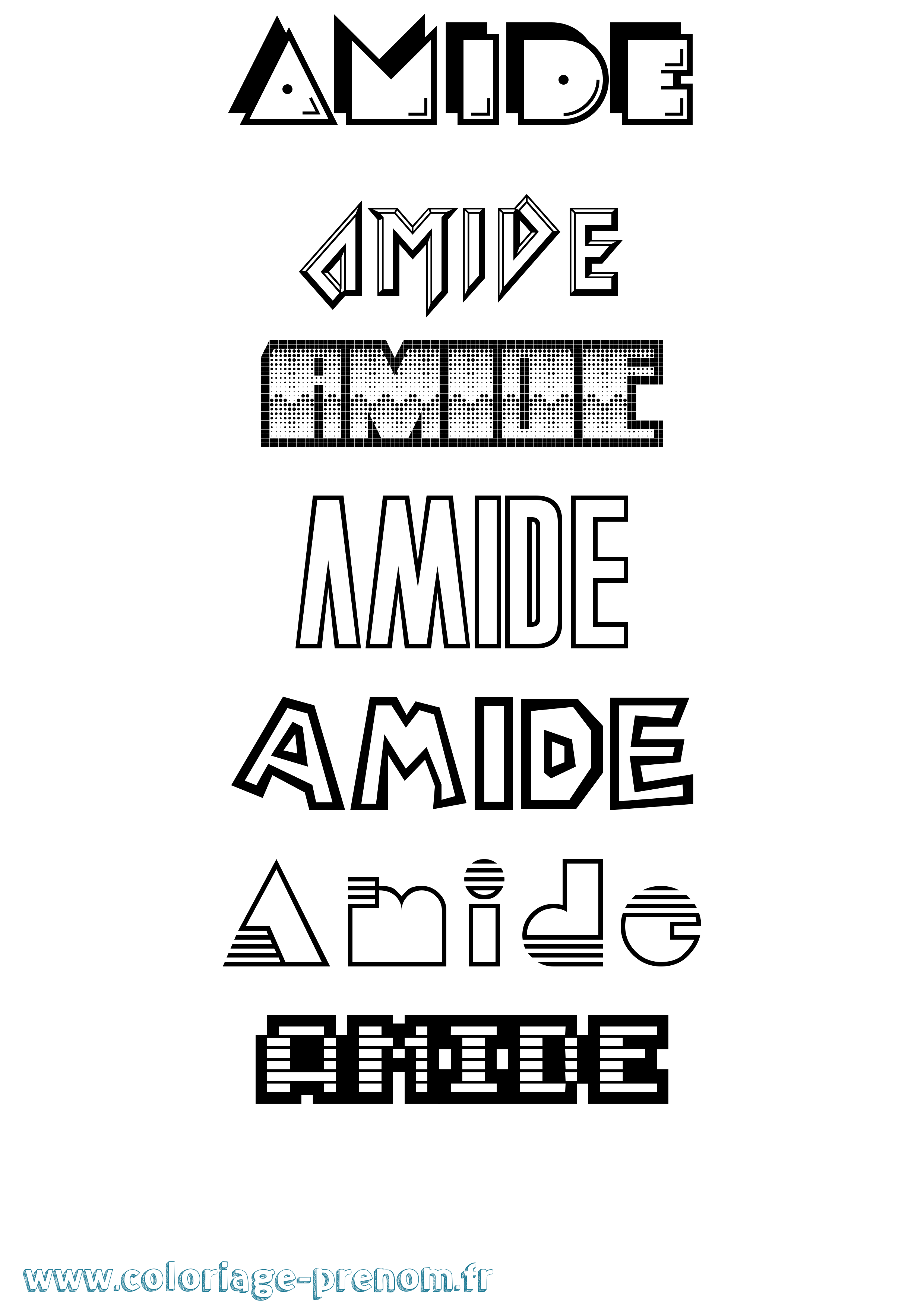 Coloriage Amide Jeux Vidéos Coloriage prénom Amide Jeux Vidéos