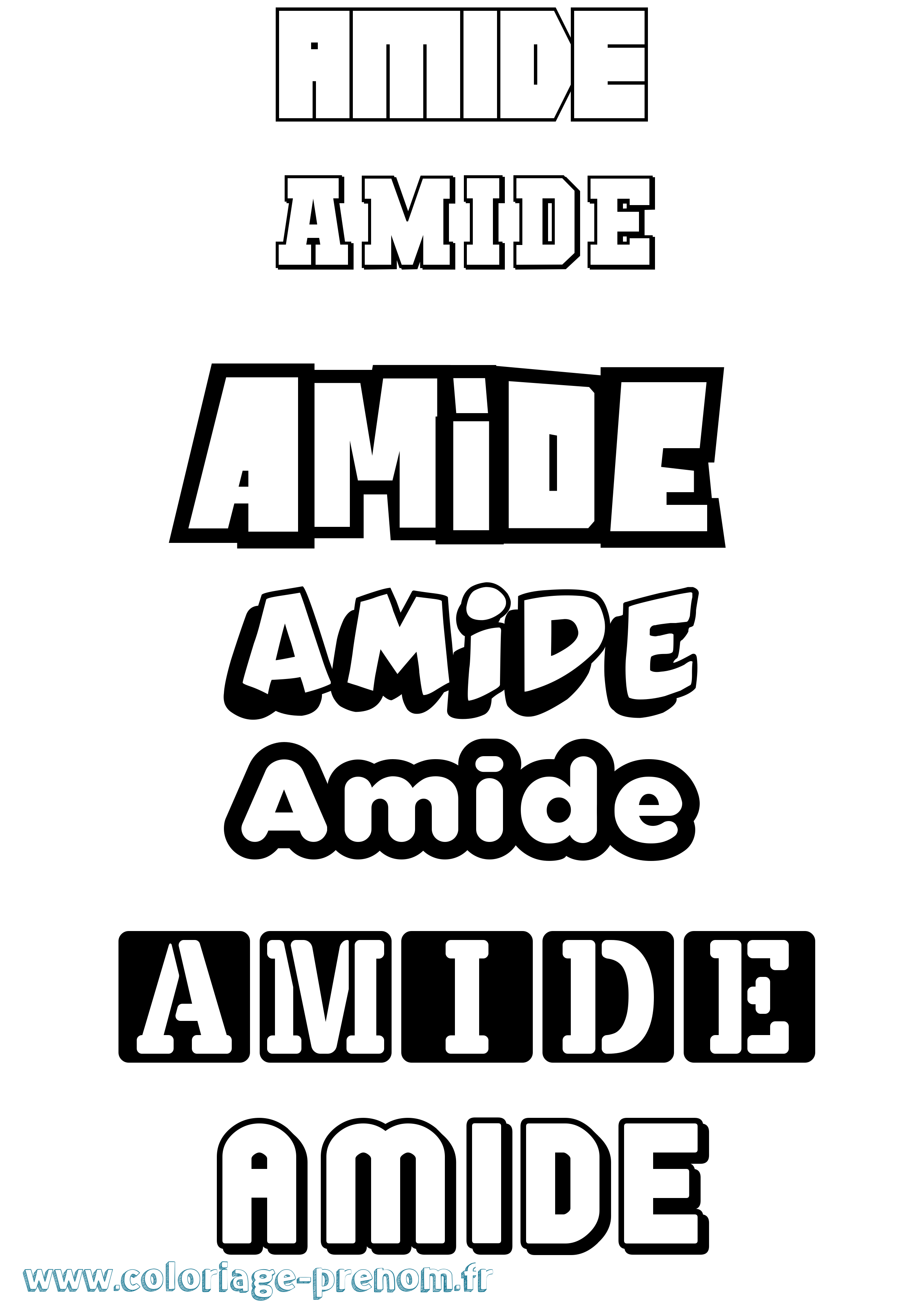 Coloriage Amide Simple Coloriage prénom Amide Simple