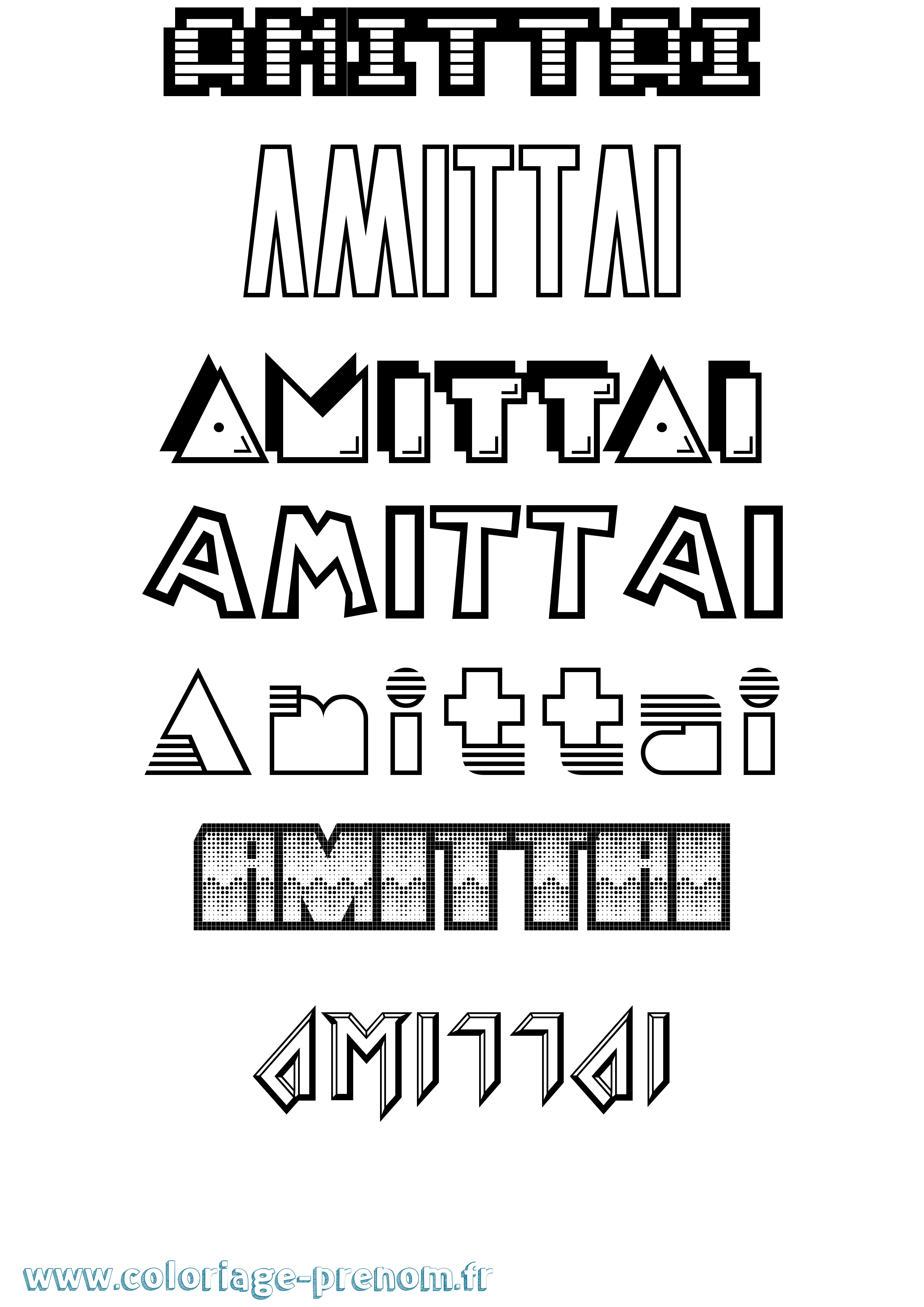 Coloriage Amittai Jeux Vidéos Coloriage prénom Amittai Jeux Vidéos