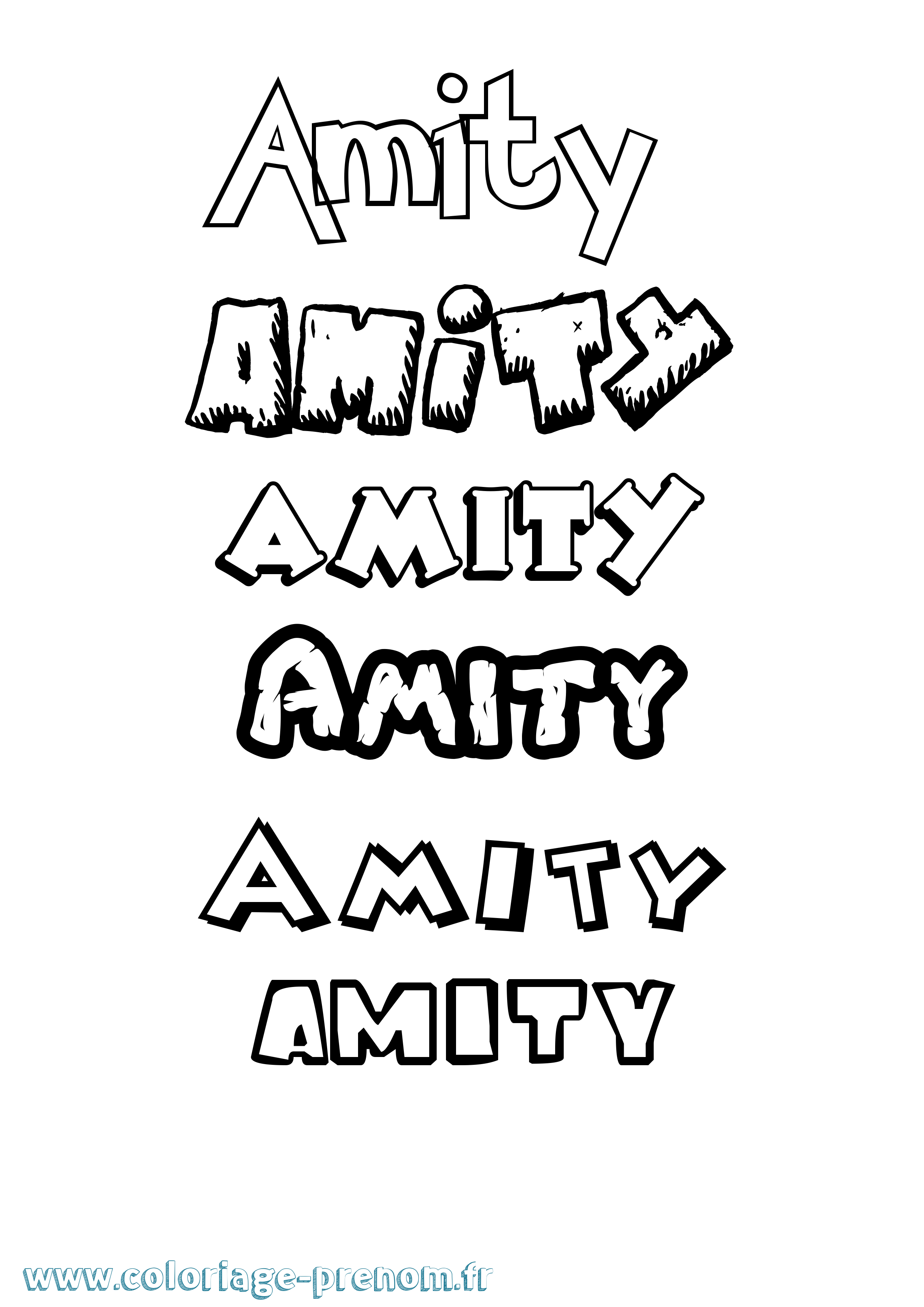 Coloriage Amity Dessin Animé Coloriage prénom Amity Dessin Animé