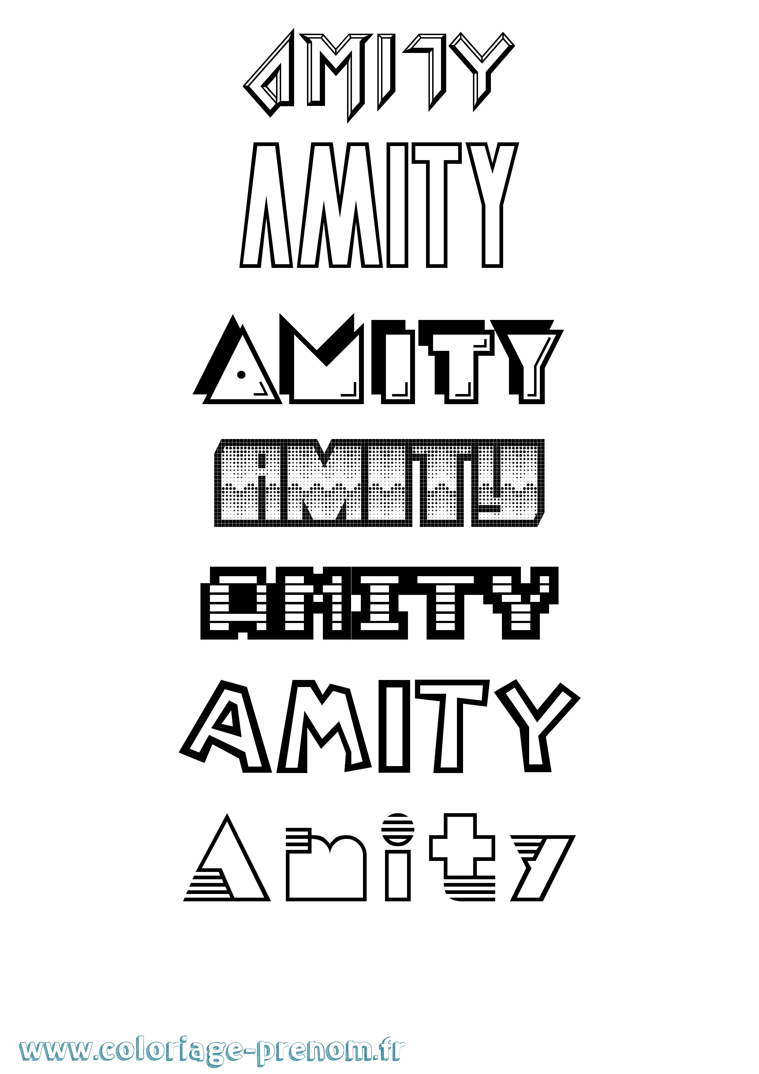 Coloriage Amity Jeux Vidéos Coloriage prénom Amity Jeux Vidéos