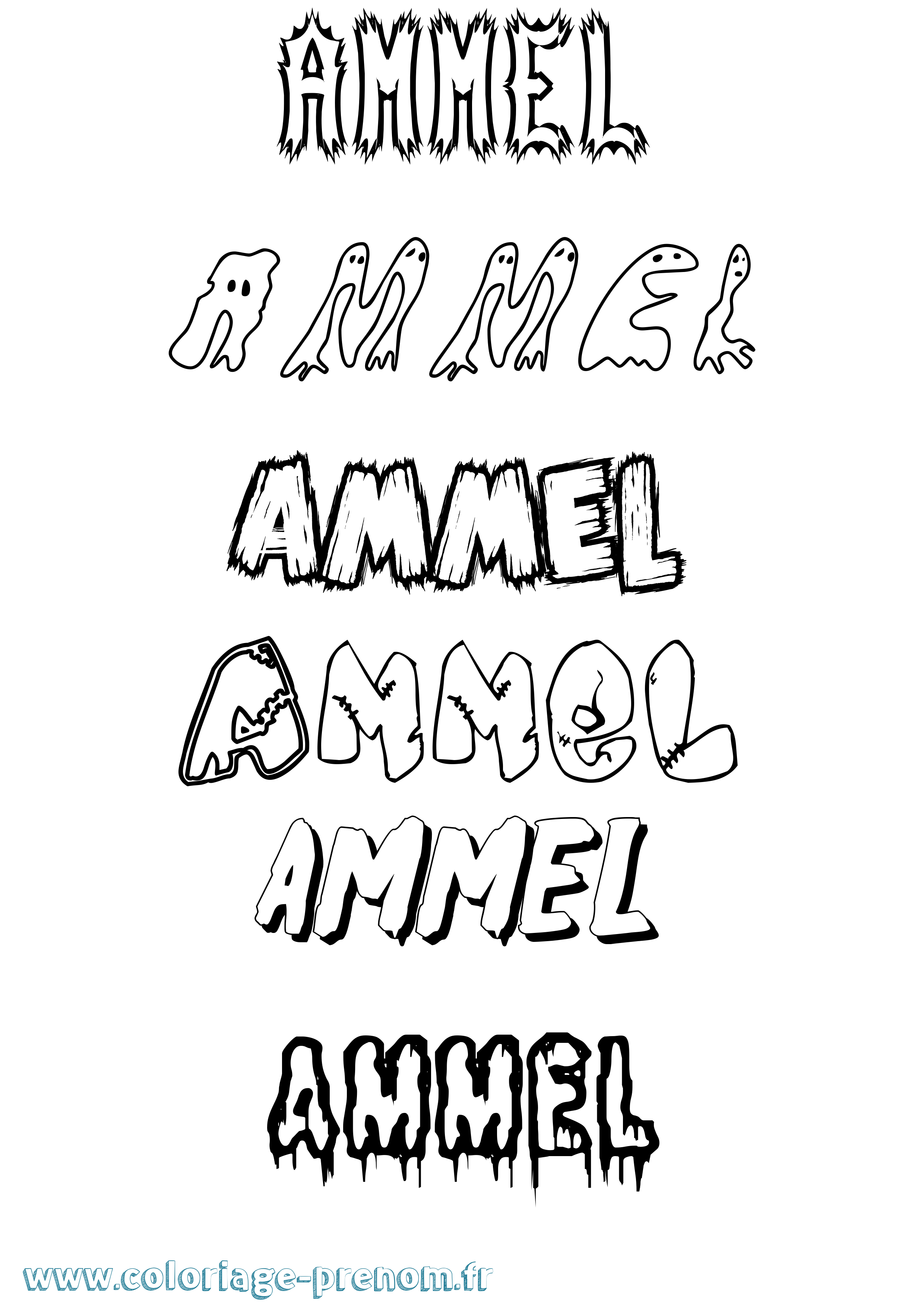Coloriage Ammel Frisson Coloriage prénom Ammel Frisson