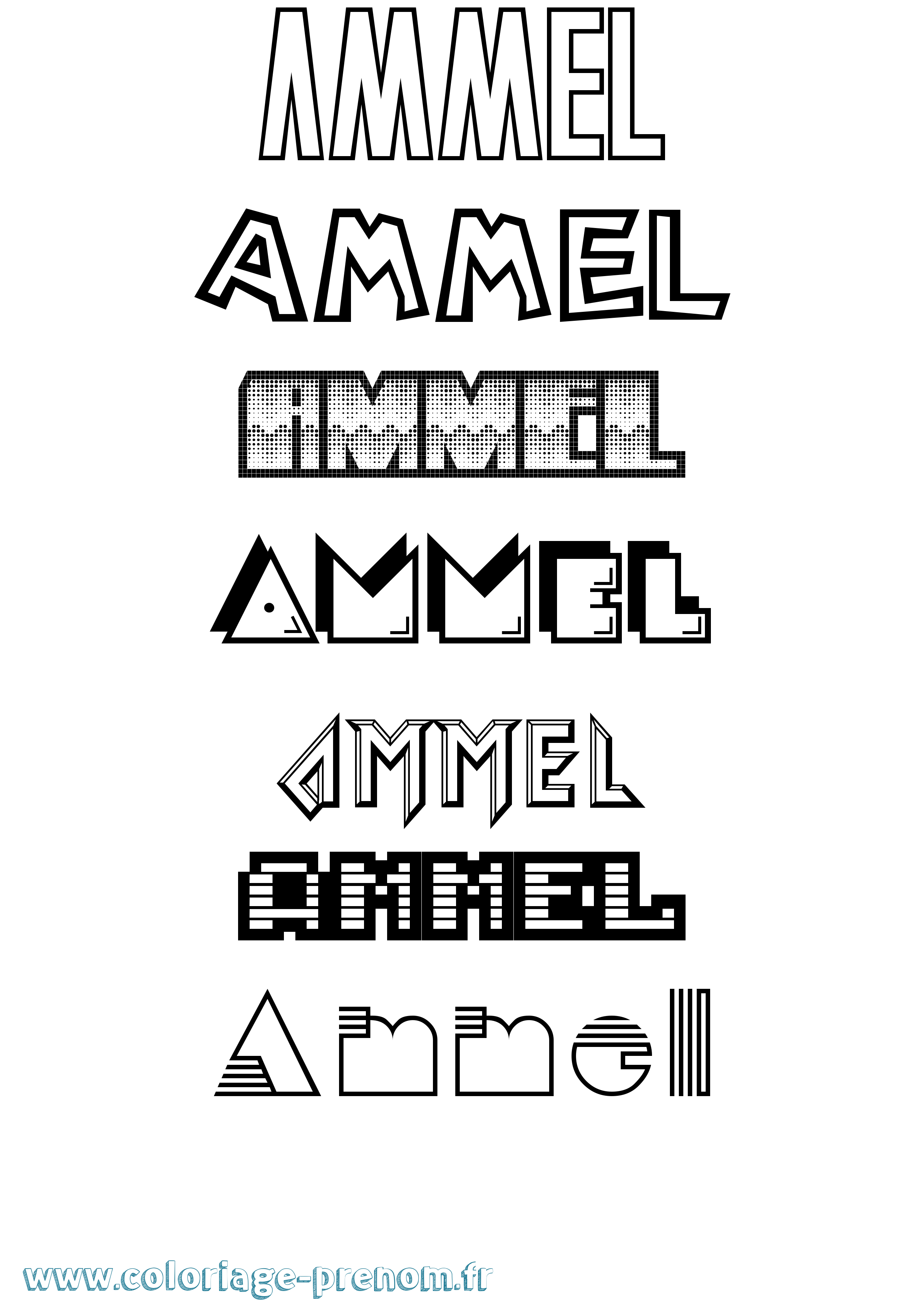 Coloriage Ammel Jeux Vidéos Coloriage prénom Ammel Jeux Vidéos