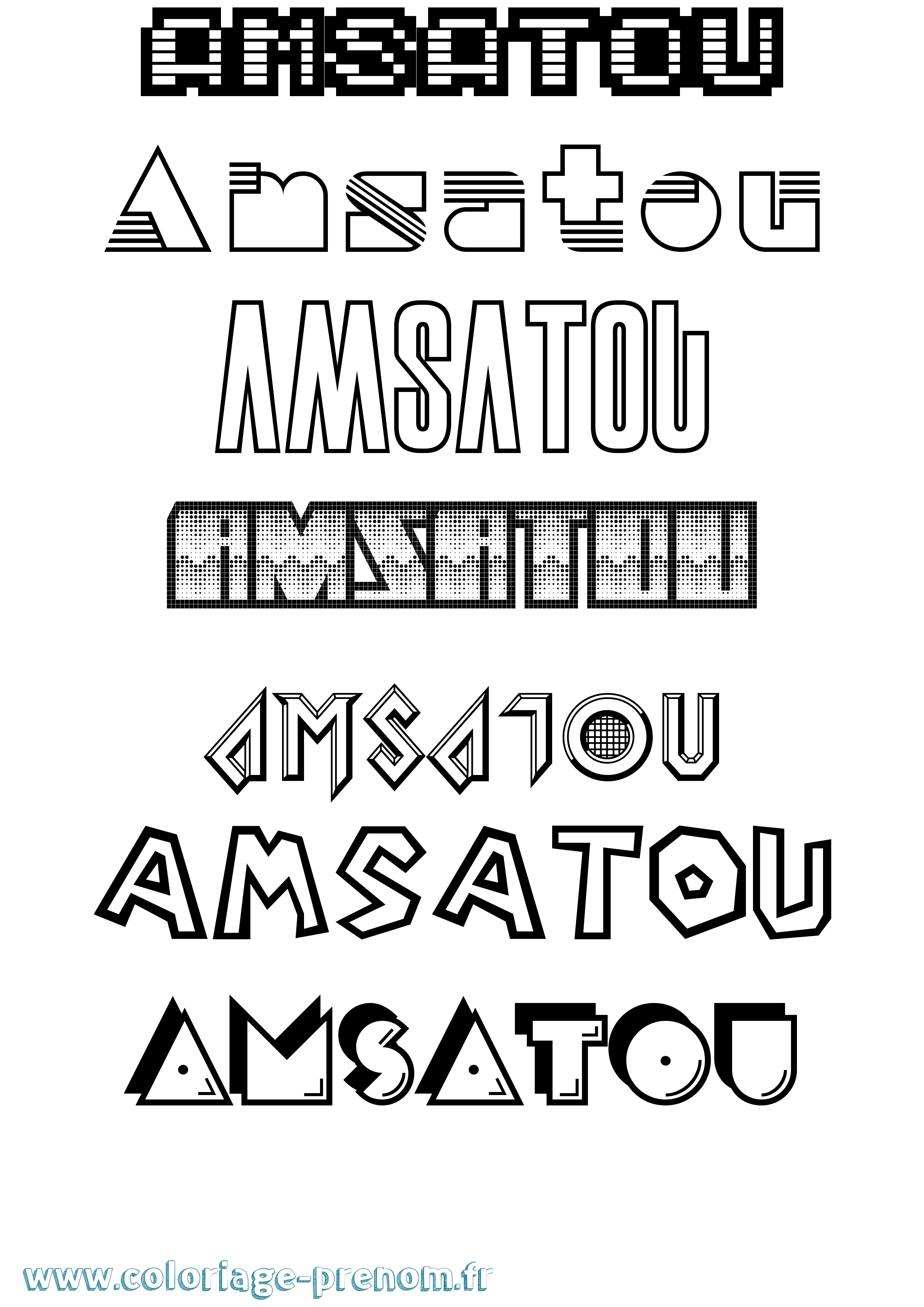 Coloriage Amsatou Jeux Vidéos Coloriage prénom Amsatou Jeux Vidéos