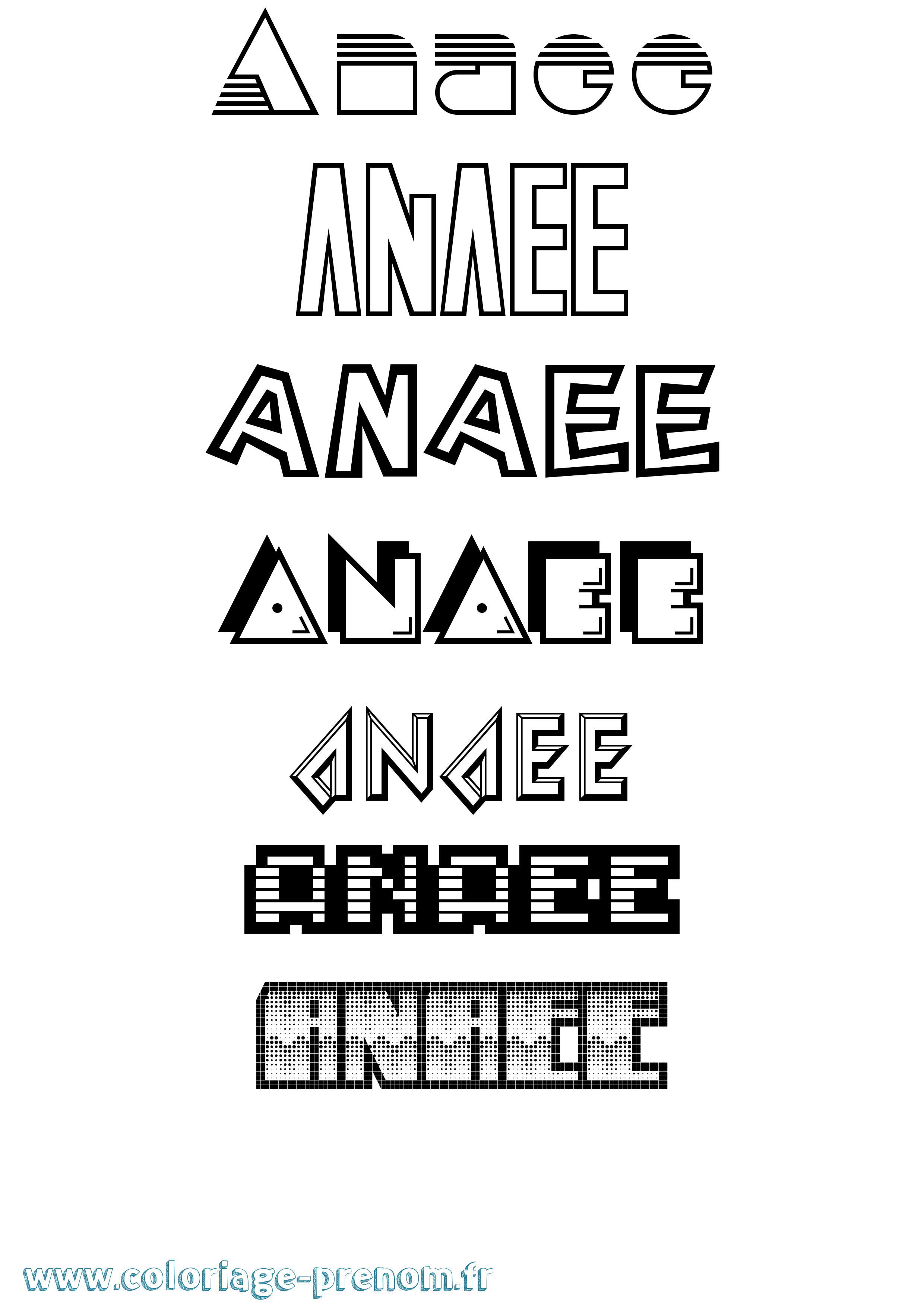 Coloriage Anaee Jeux Vidéos Coloriage prénom Anaee Jeux Vidéos