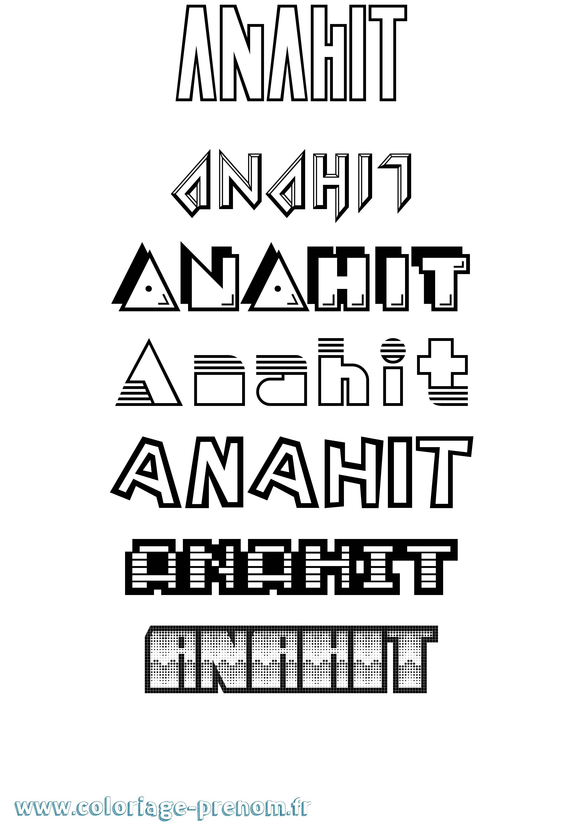 Coloriage Anahit Jeux Vidéos Coloriage prénom Anahit Jeux Vidéos