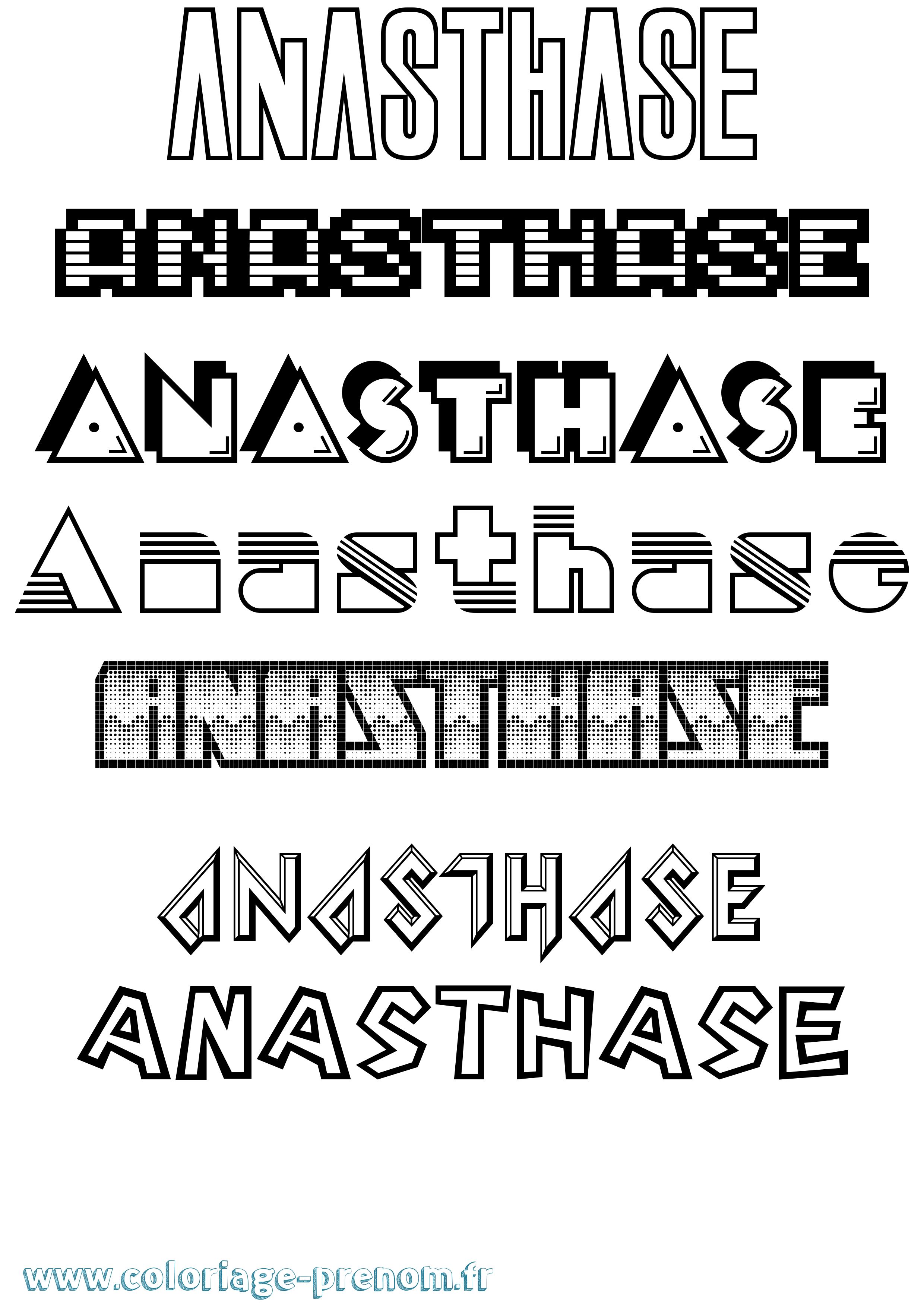 Coloriage Anasthase Jeux Vidéos Coloriage prénom Anasthase Jeux Vidéos