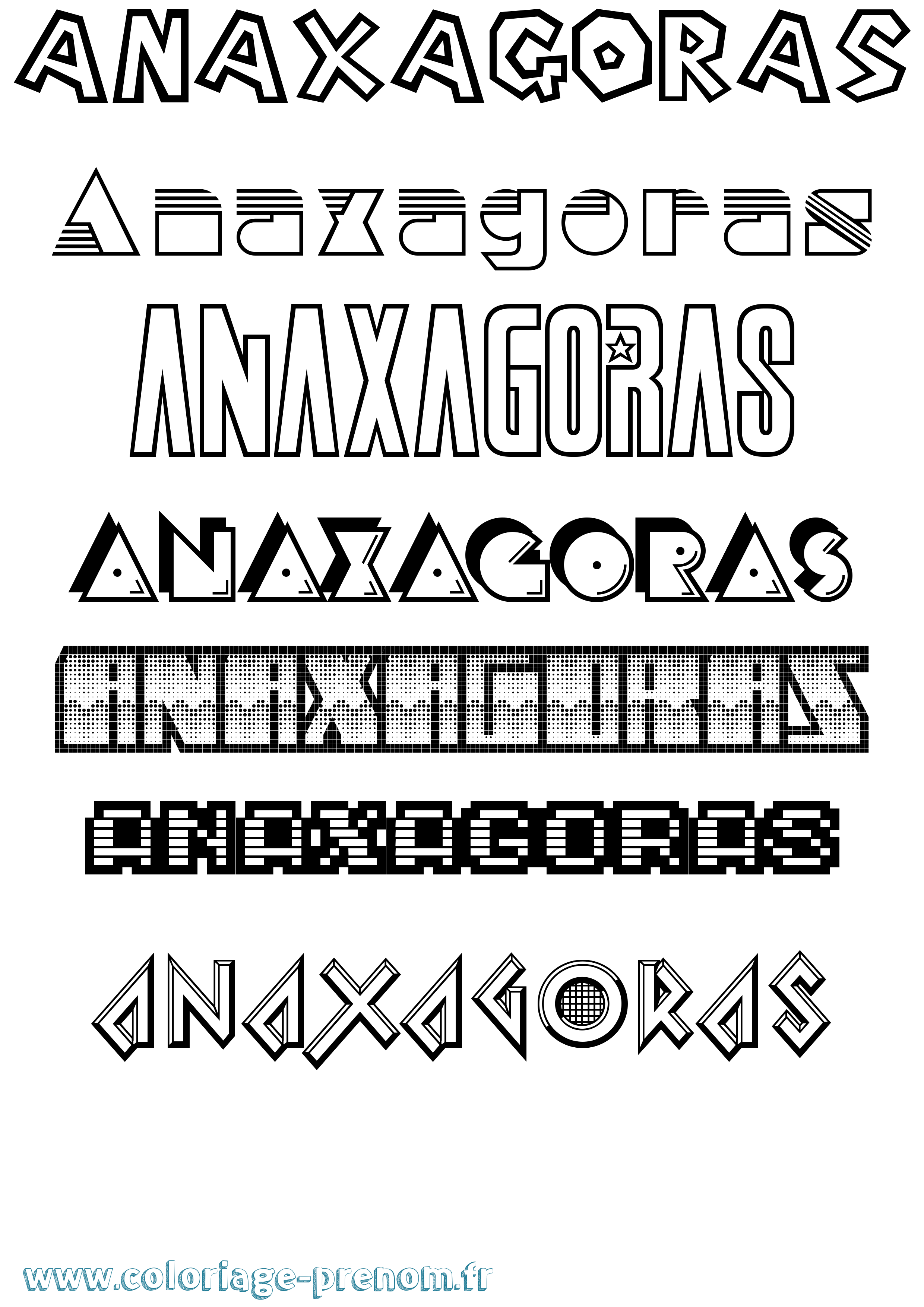 Coloriage Anaxagoras Jeux Vidéos Coloriage prénom Anaxagoras Jeux Vidéos