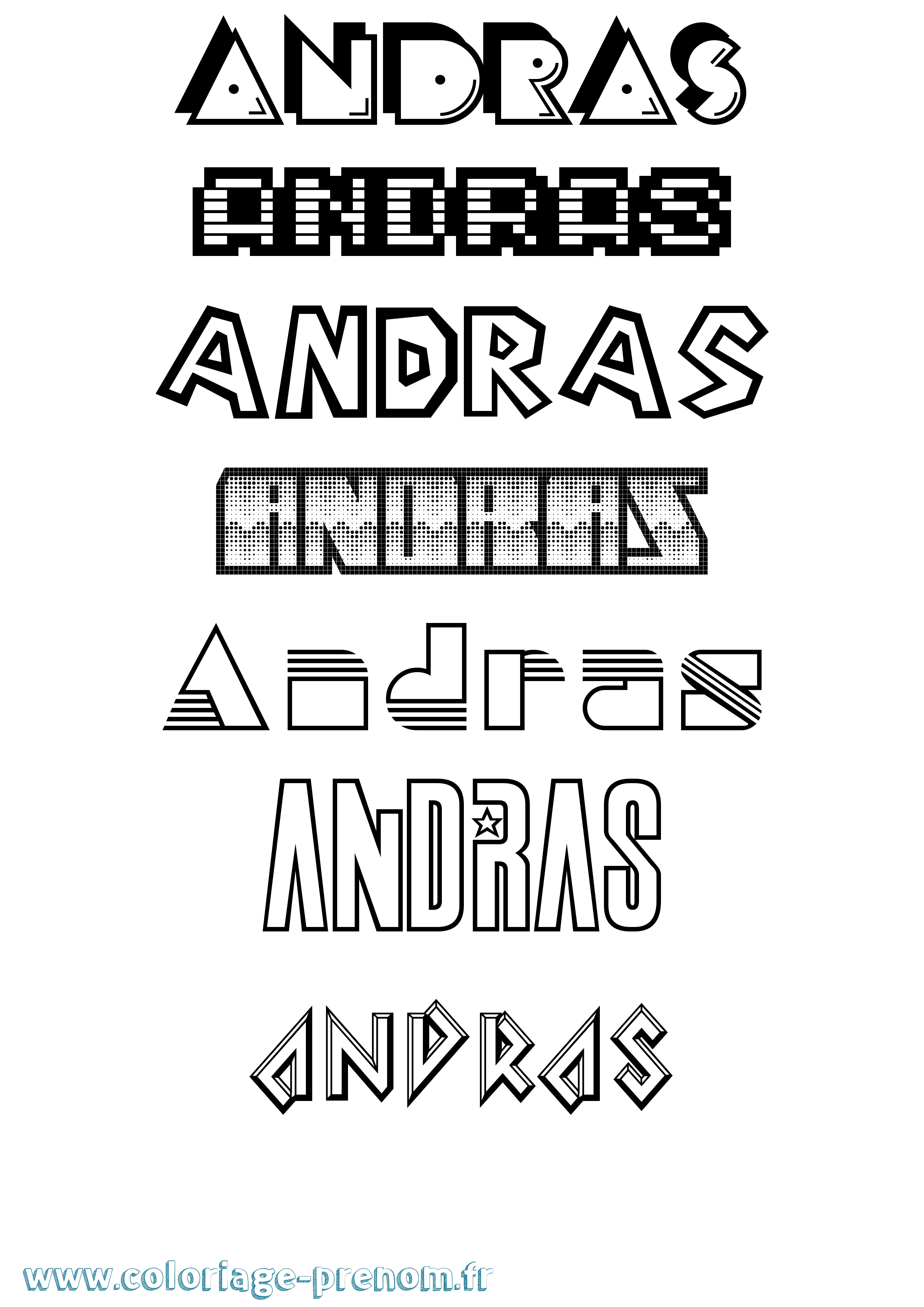 Coloriage Andras Jeux Vidéos Coloriage prénom Andras Jeux Vidéos