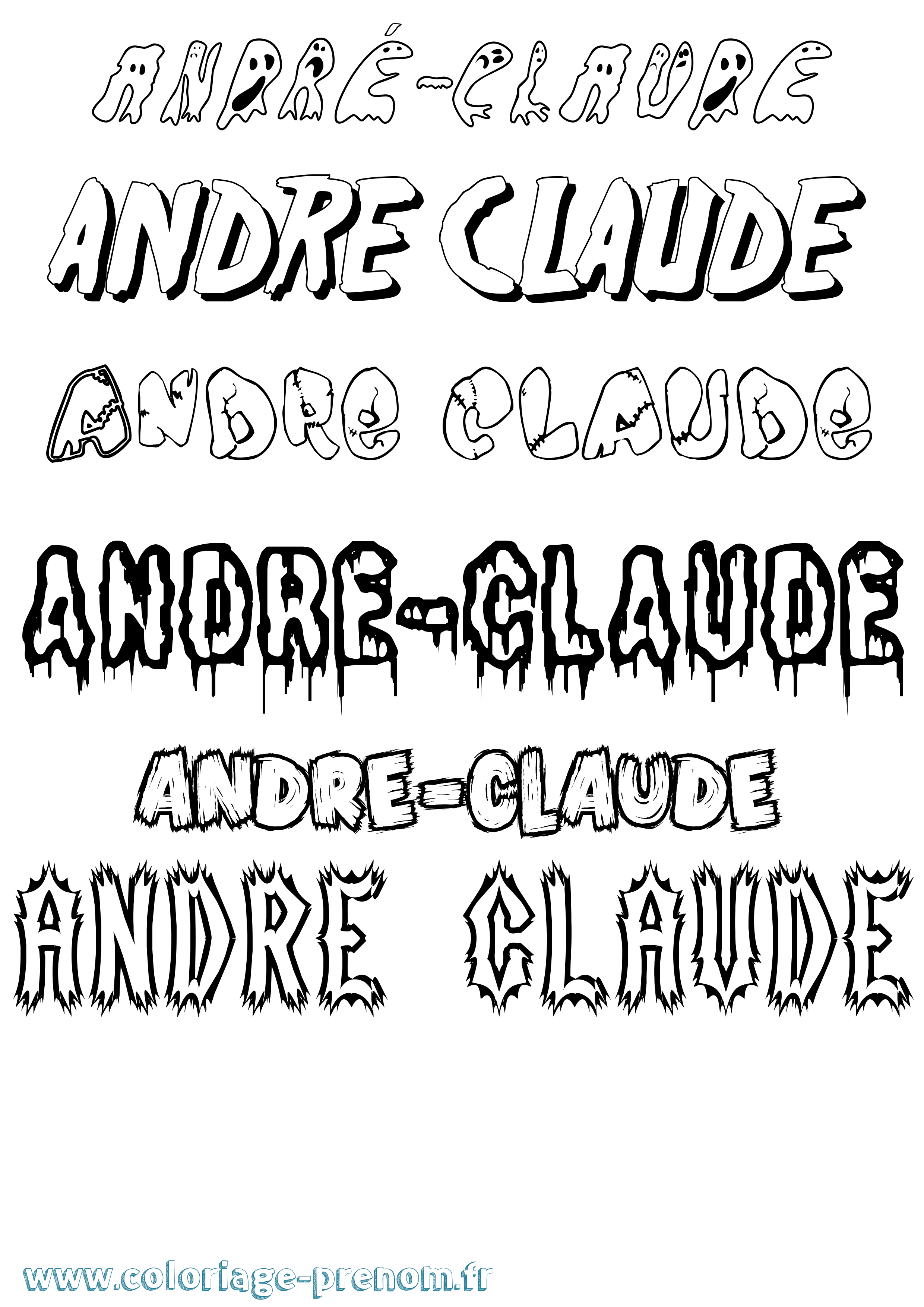 Coloriage André-Claude Frisson Coloriage prénom André-Claude Frisson