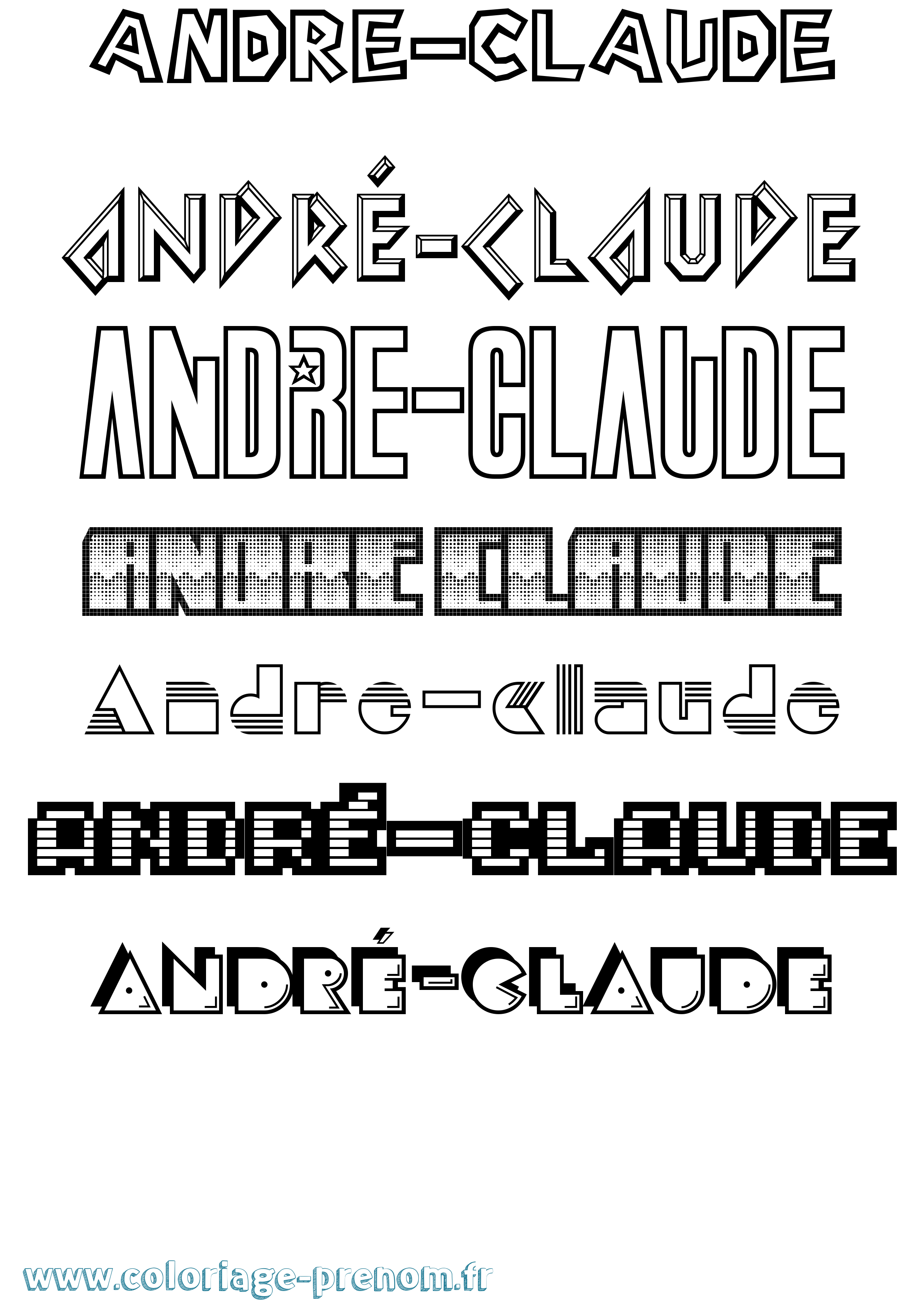 Coloriage André-Claude Jeux Vidéos Coloriage prénom André-Claude Jeux Vidéos