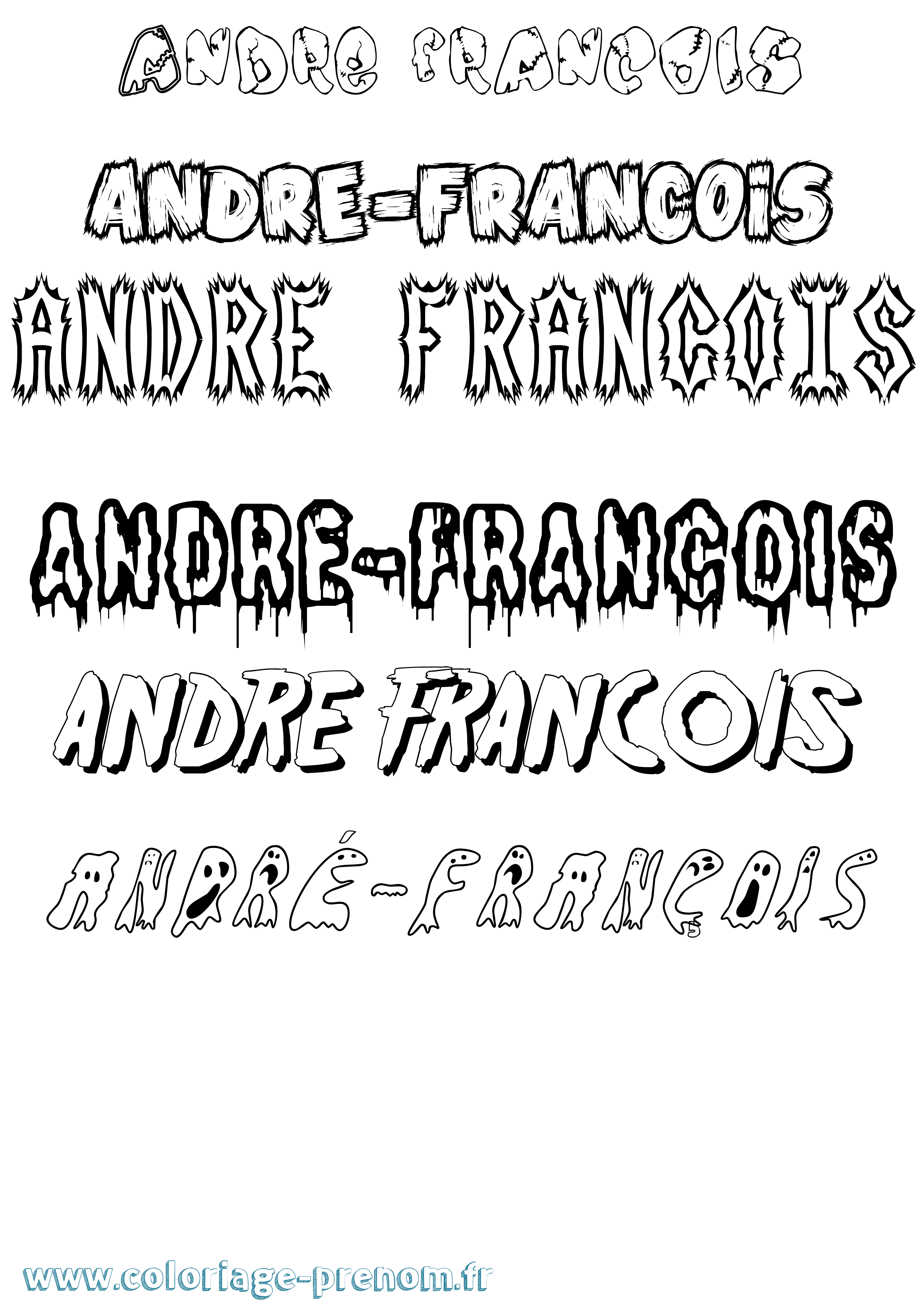 Coloriage André-François Frisson Coloriage prénom André-François Frisson