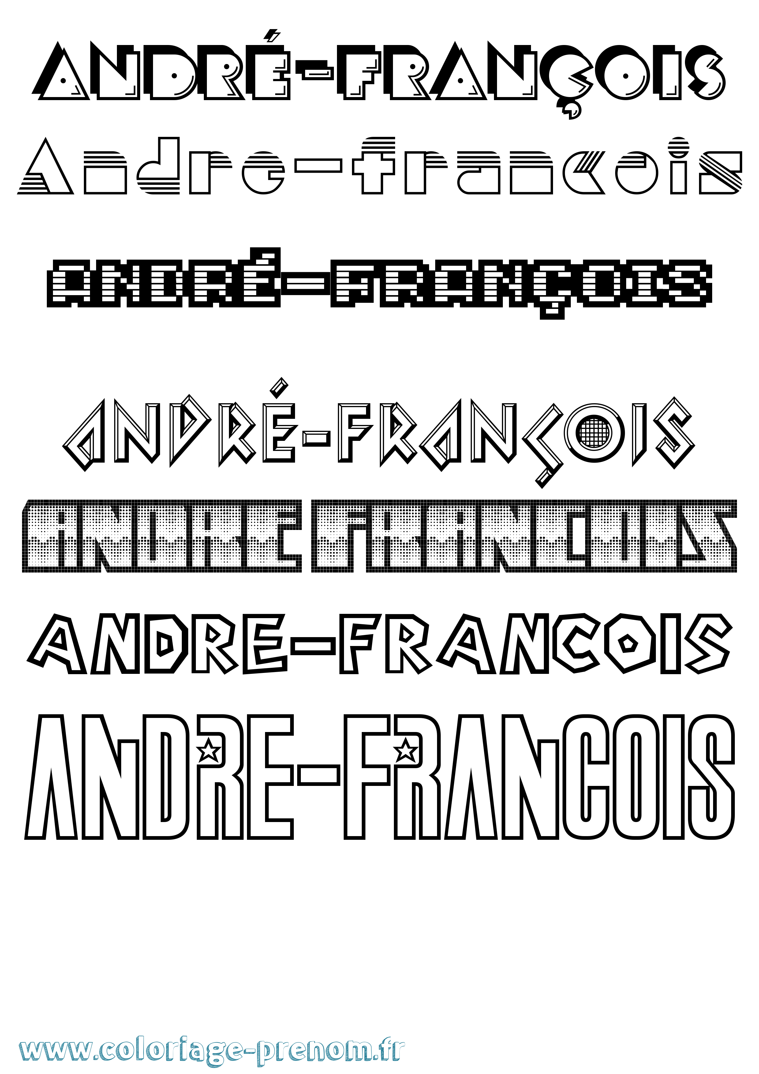 Coloriage André-François Jeux Vidéos Coloriage prénom André-François Jeux Vidéos