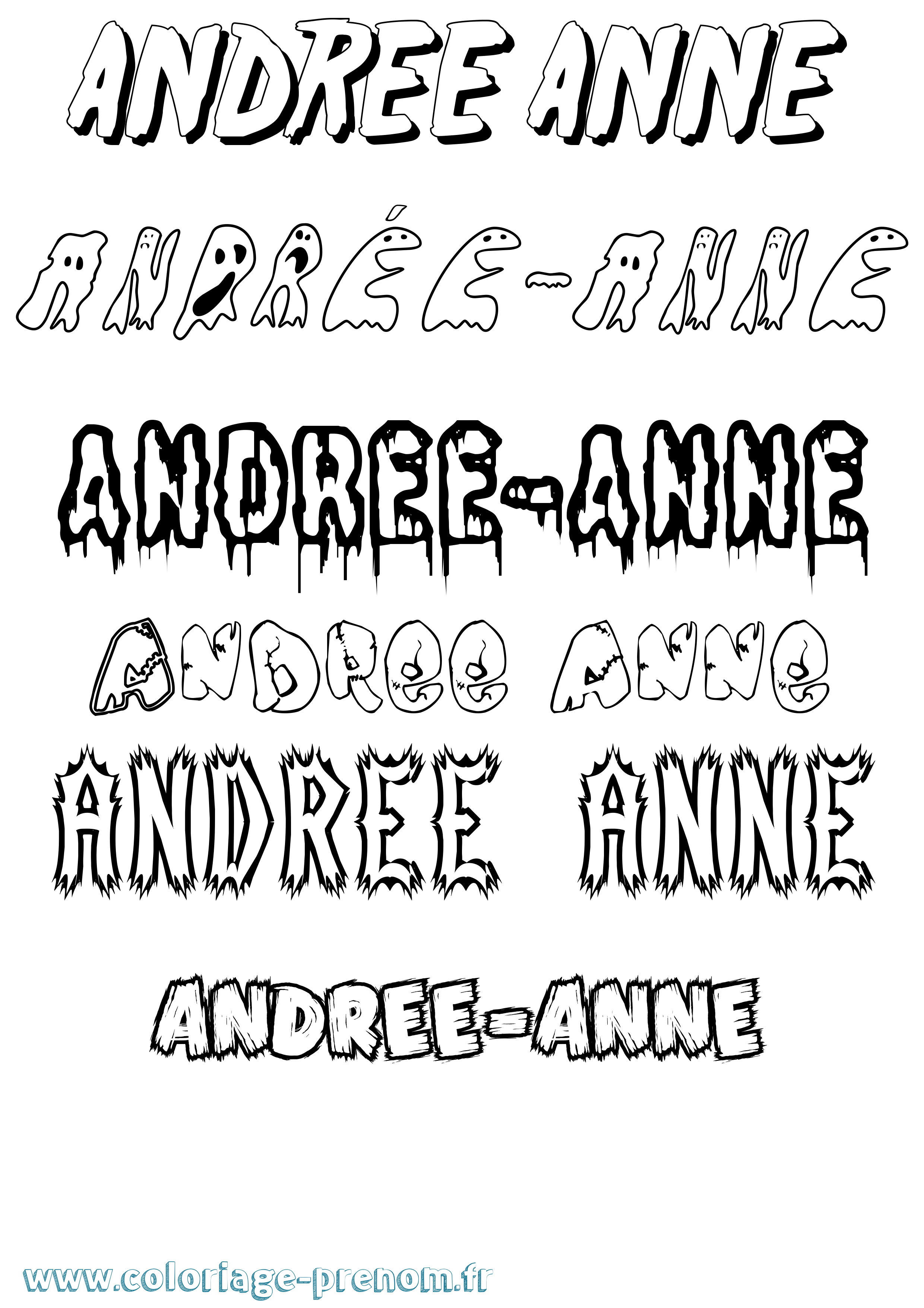 Coloriage Andrée-Anne Frisson Coloriage prénom Andrée-Anne Frisson
