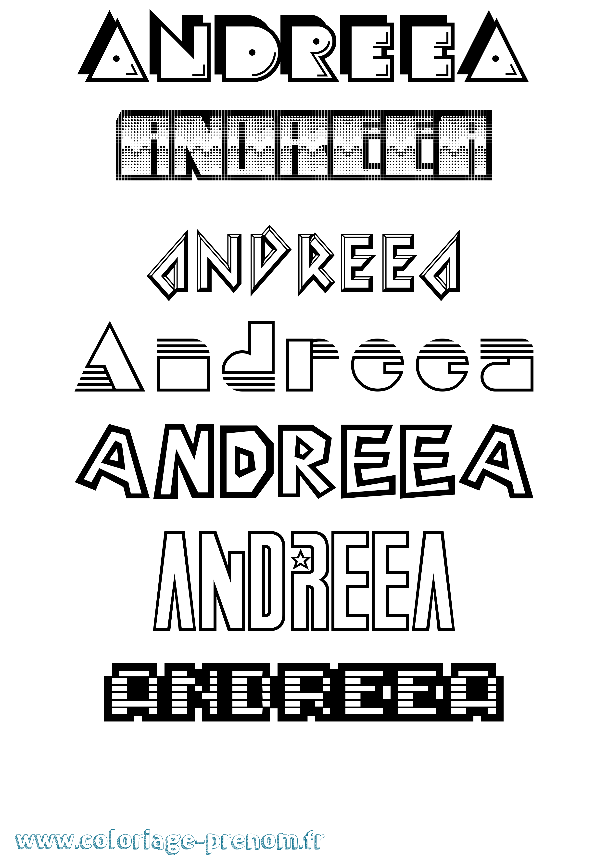 Coloriage Andreea Jeux Vidéos Coloriage prénom Andreea Jeux Vidéos