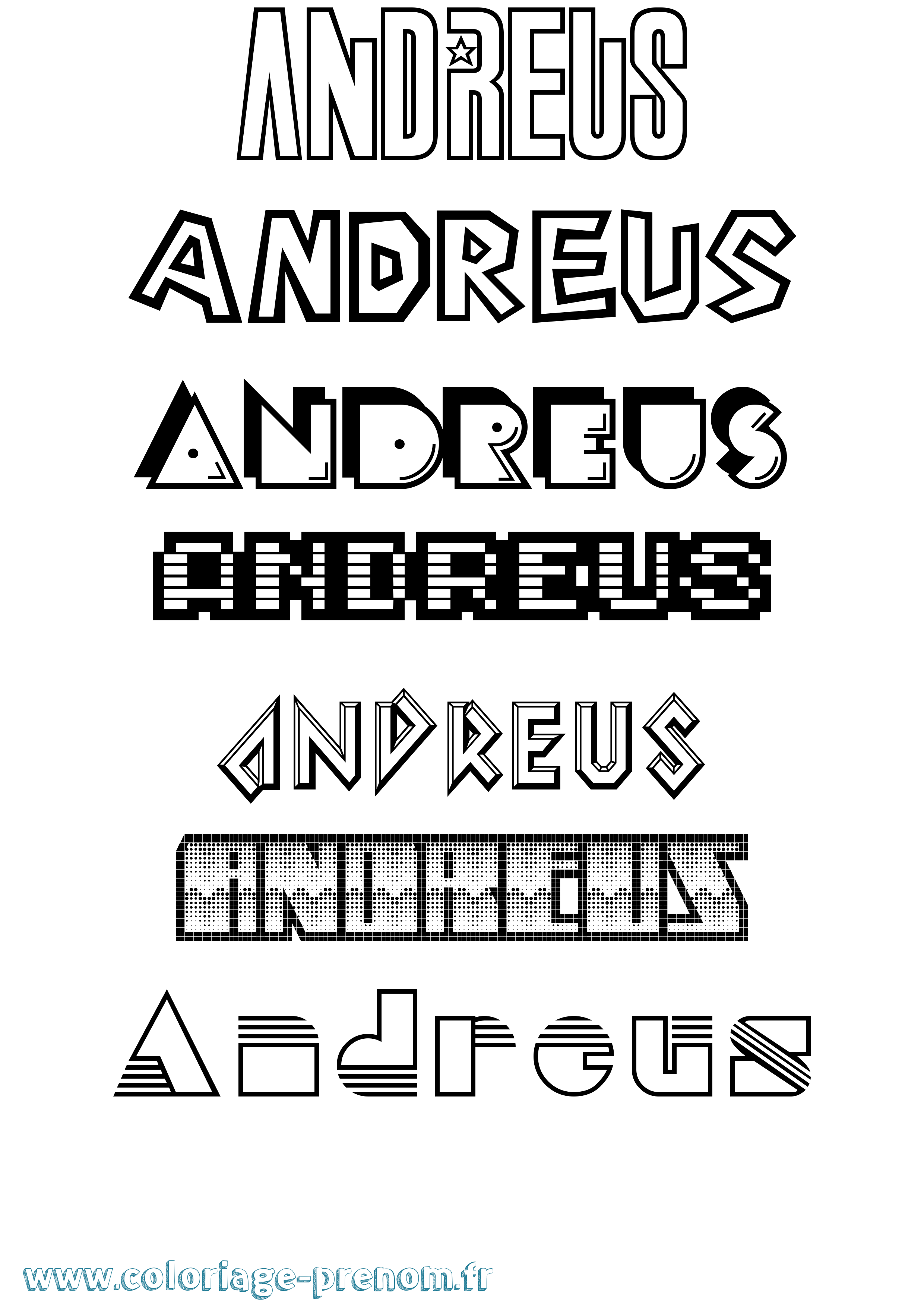 Coloriage Andreus Jeux Vidéos Coloriage prénom Andreus Jeux Vidéos