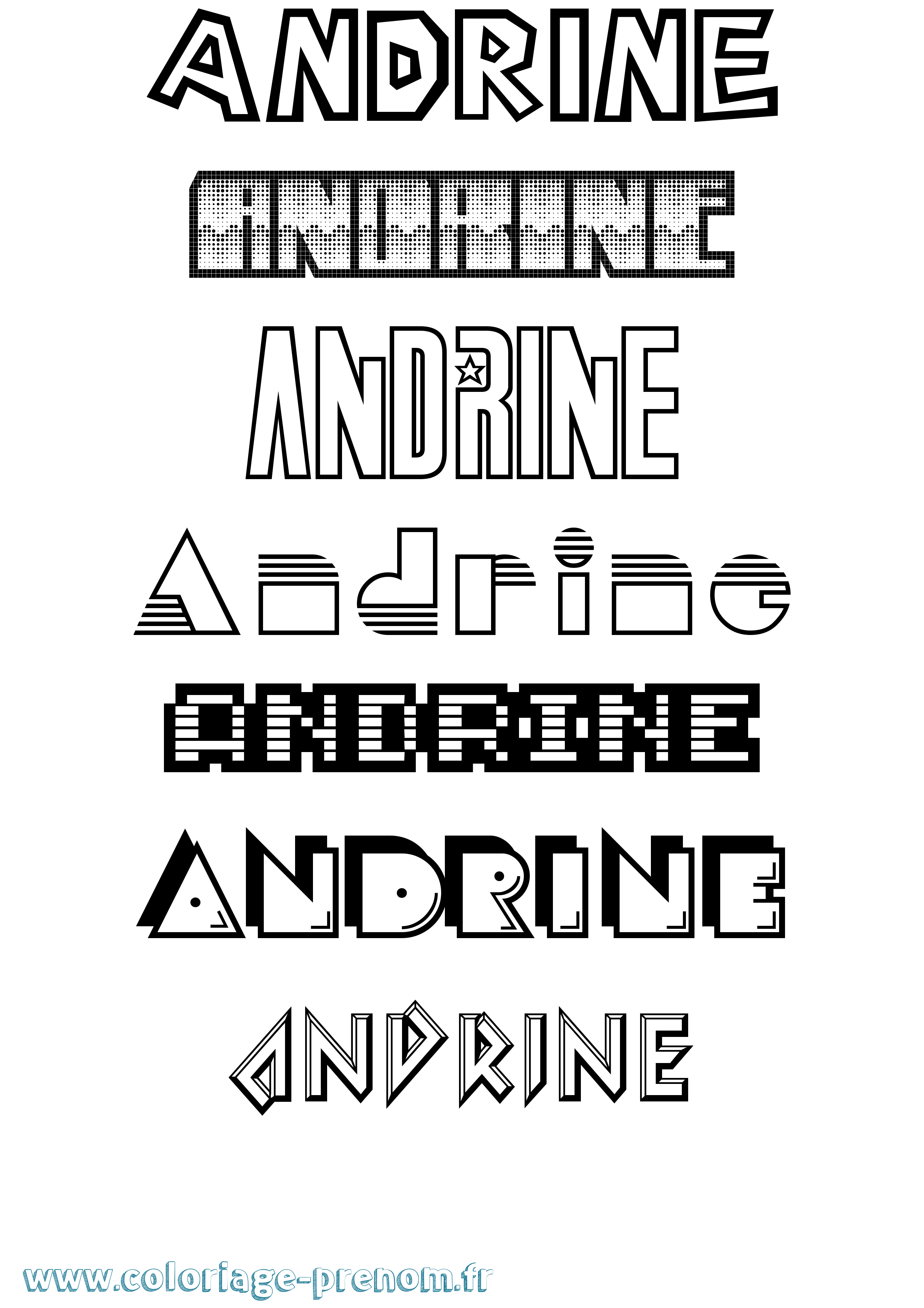 Coloriage Andrine Jeux Vidéos Coloriage prénom Andrine Jeux Vidéos