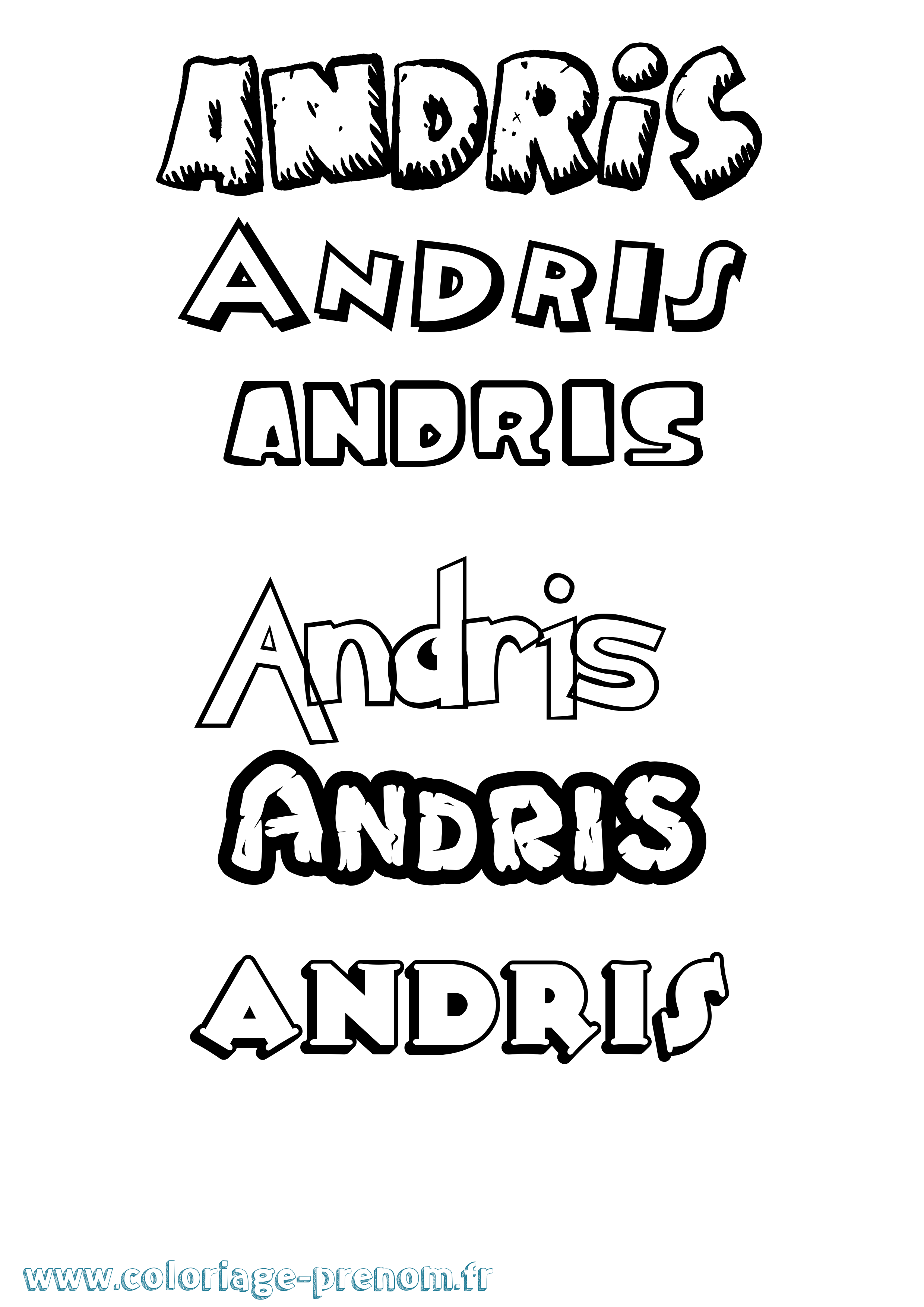 Coloriage Andris Dessin Animé Coloriage prénom Andris Dessin Animé