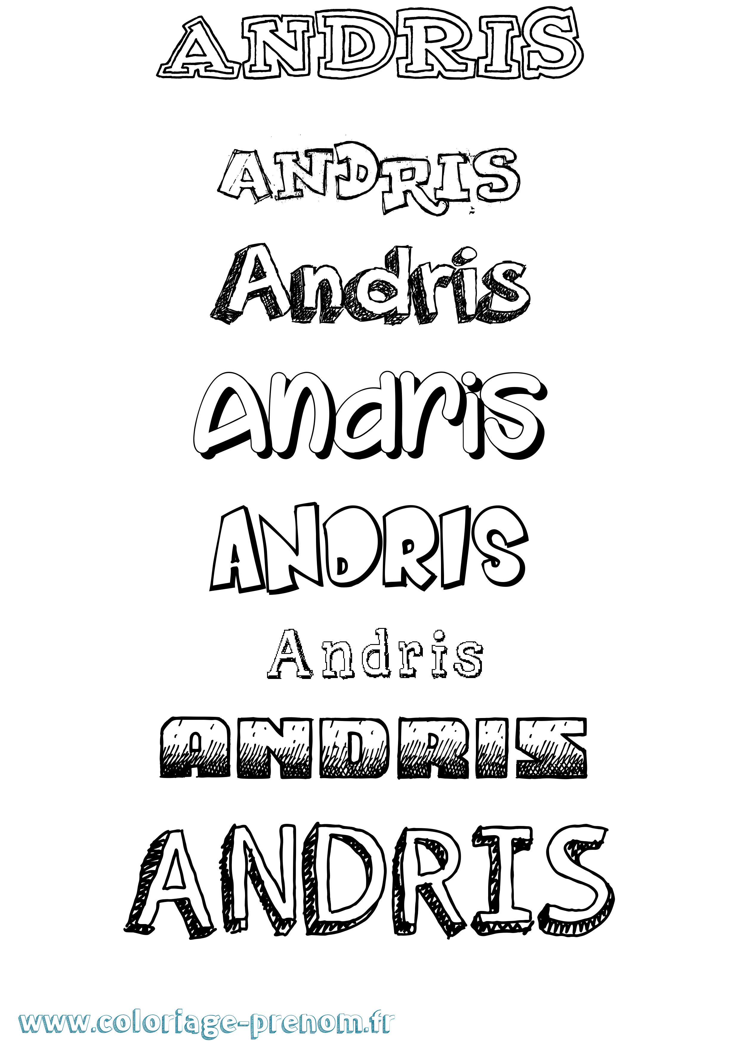 Coloriage Andris Dessiné Coloriage prénom Andris Dessiné