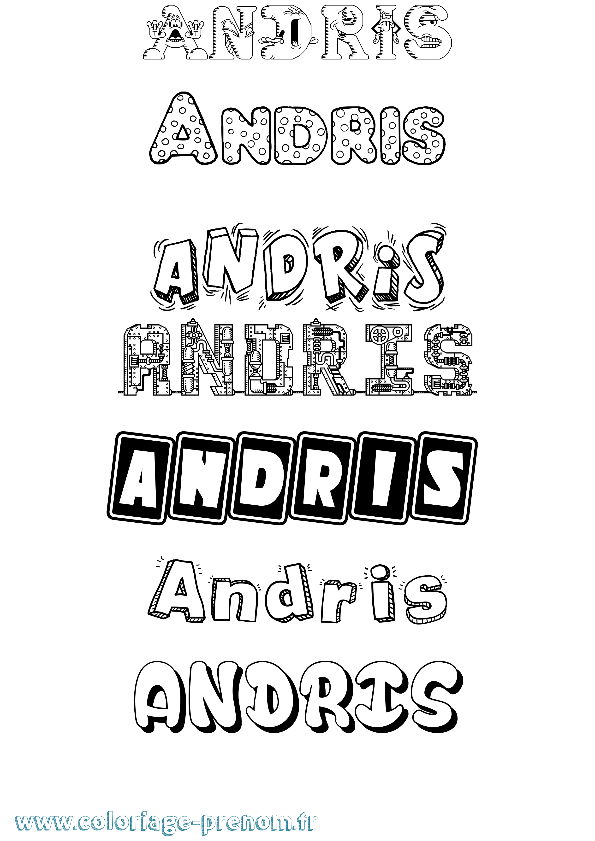 Coloriage Andris Fun Coloriage prénom Andris Fun