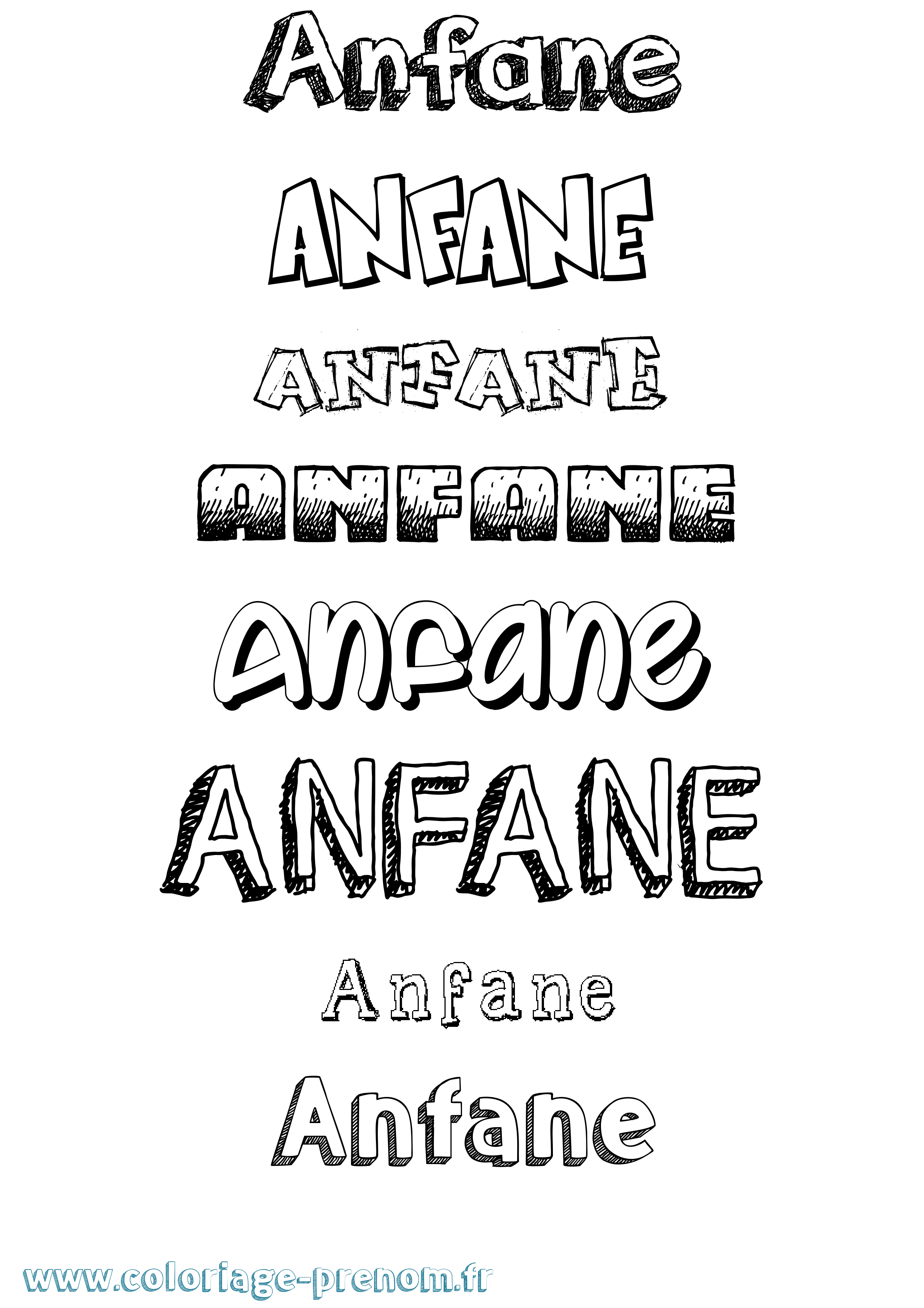 Coloriage Anfane Dessiné Coloriage prénom Anfane Dessiné