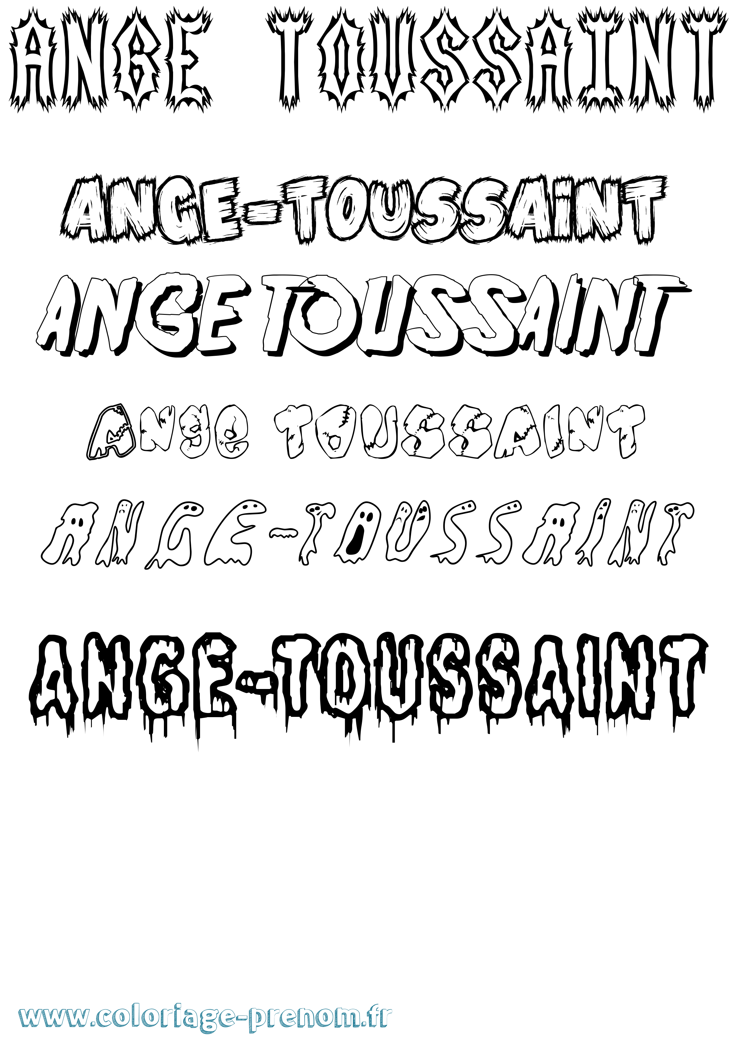 Coloriage Ange-Toussaint Frisson Coloriage prénom Ange-Toussaint Frisson