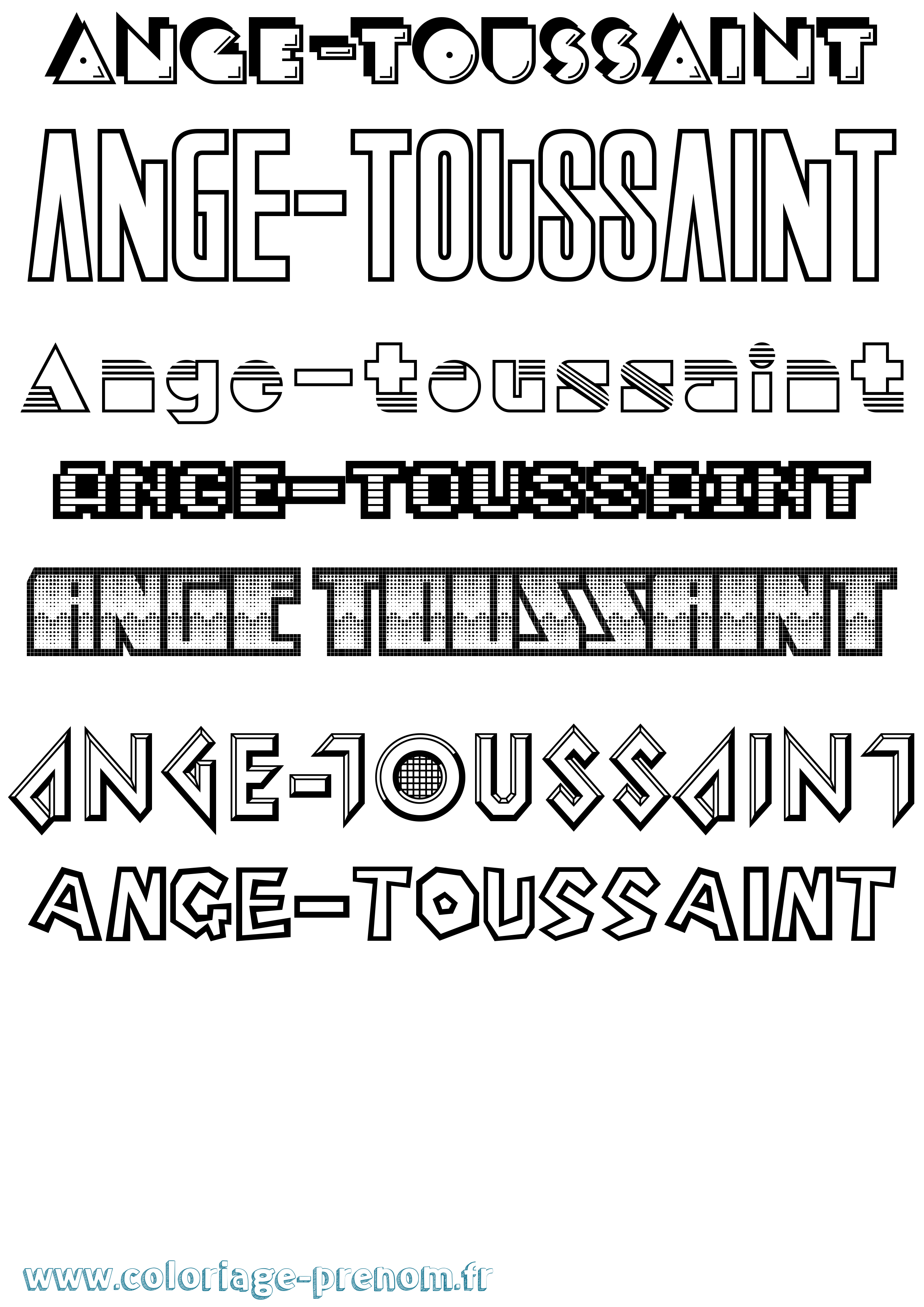 Coloriage Ange-Toussaint Jeux Vidéos Coloriage prénom Ange-Toussaint Jeux Vidéos