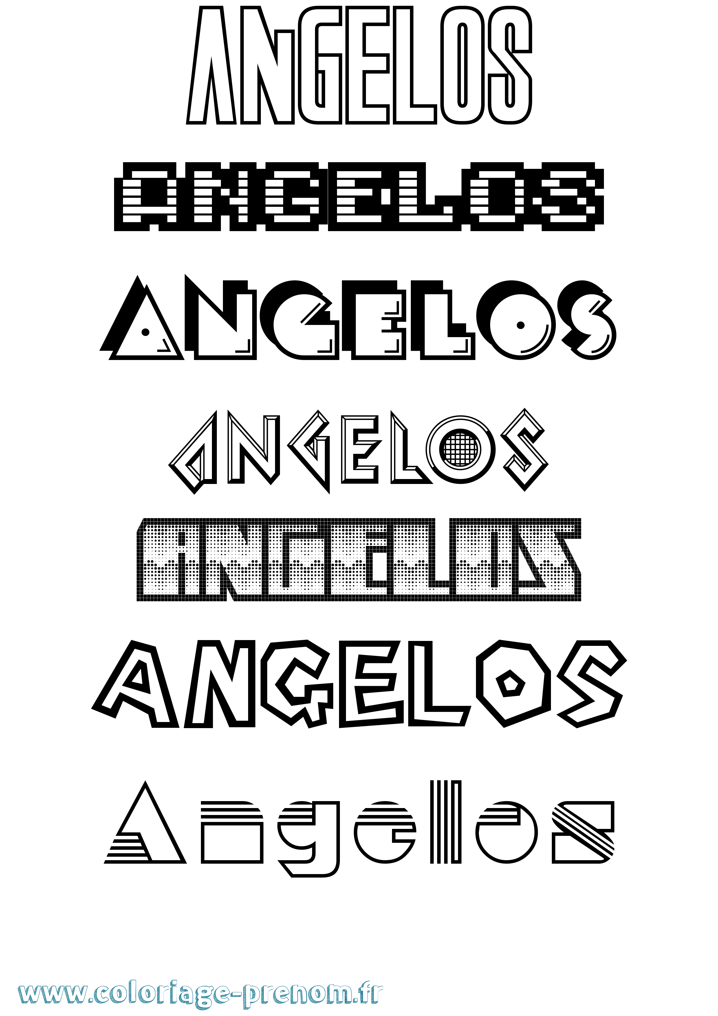 Coloriage Angelos Jeux Vidéos Coloriage prénom Angelos Jeux Vidéos