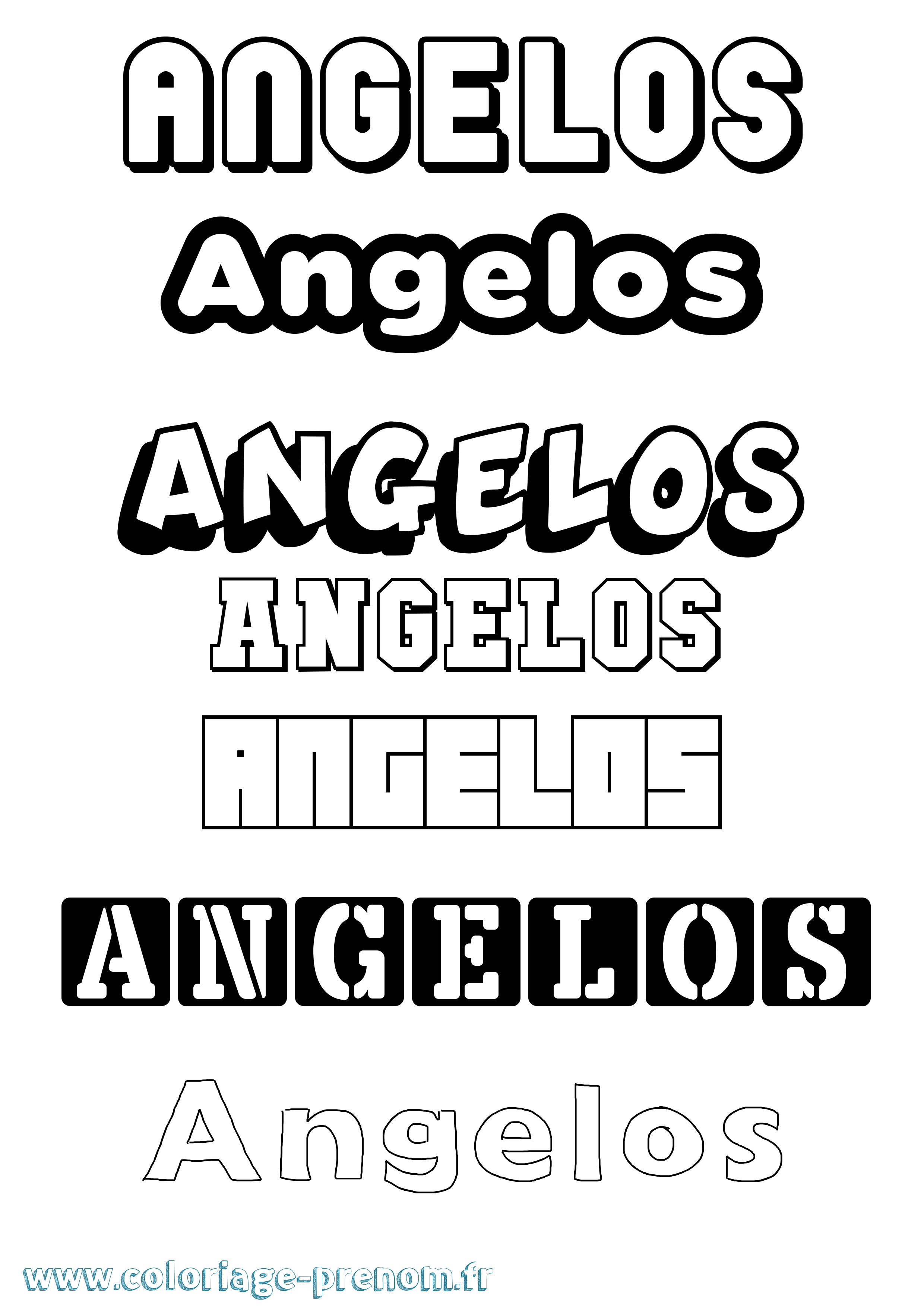 Coloriage Angelos Simple Coloriage prénom Angelos Simple