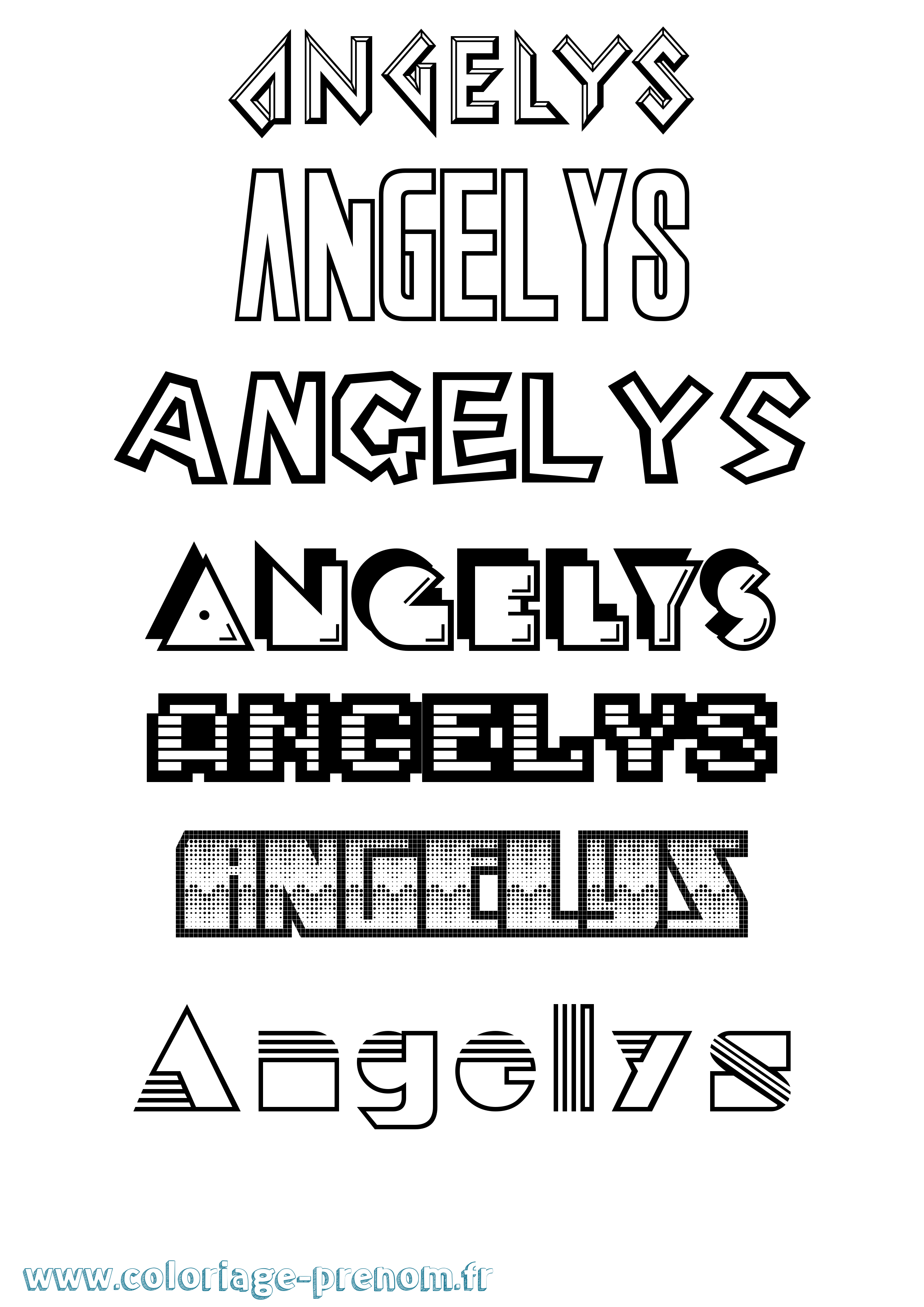 Coloriage Angelys Jeux Vidéos Coloriage prénom Angelys Jeux Vidéos