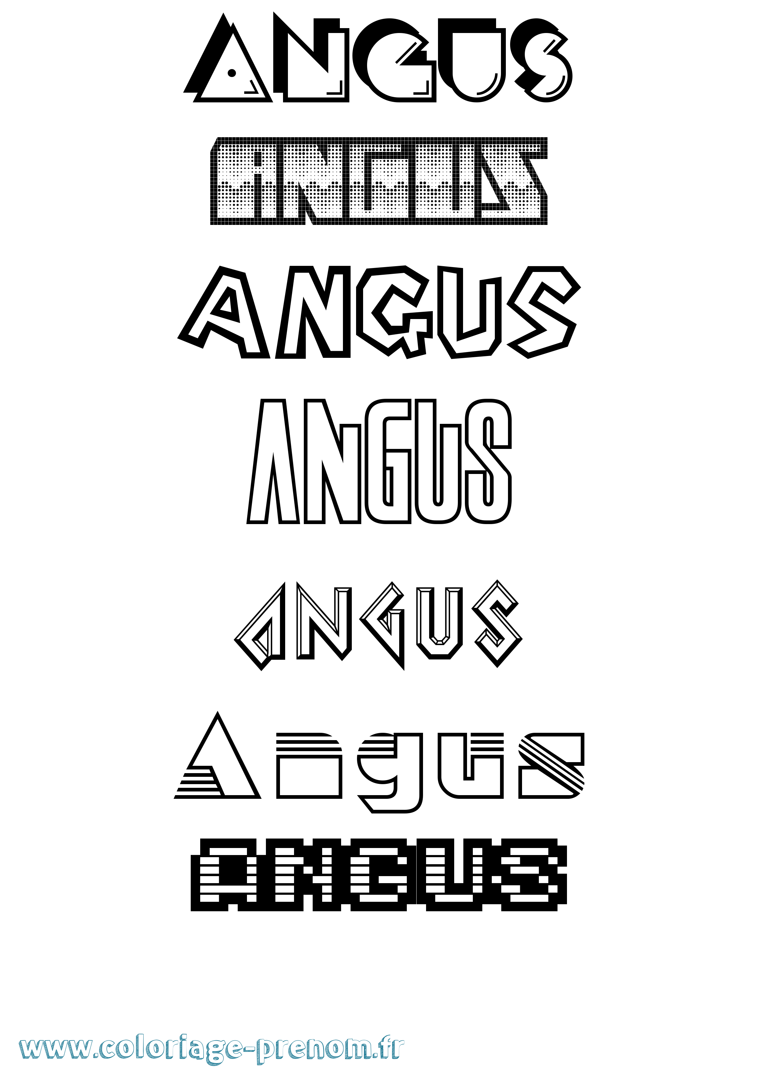 Coloriage Angus Jeux Vidéos Coloriage prénom Angus Jeux Vidéos