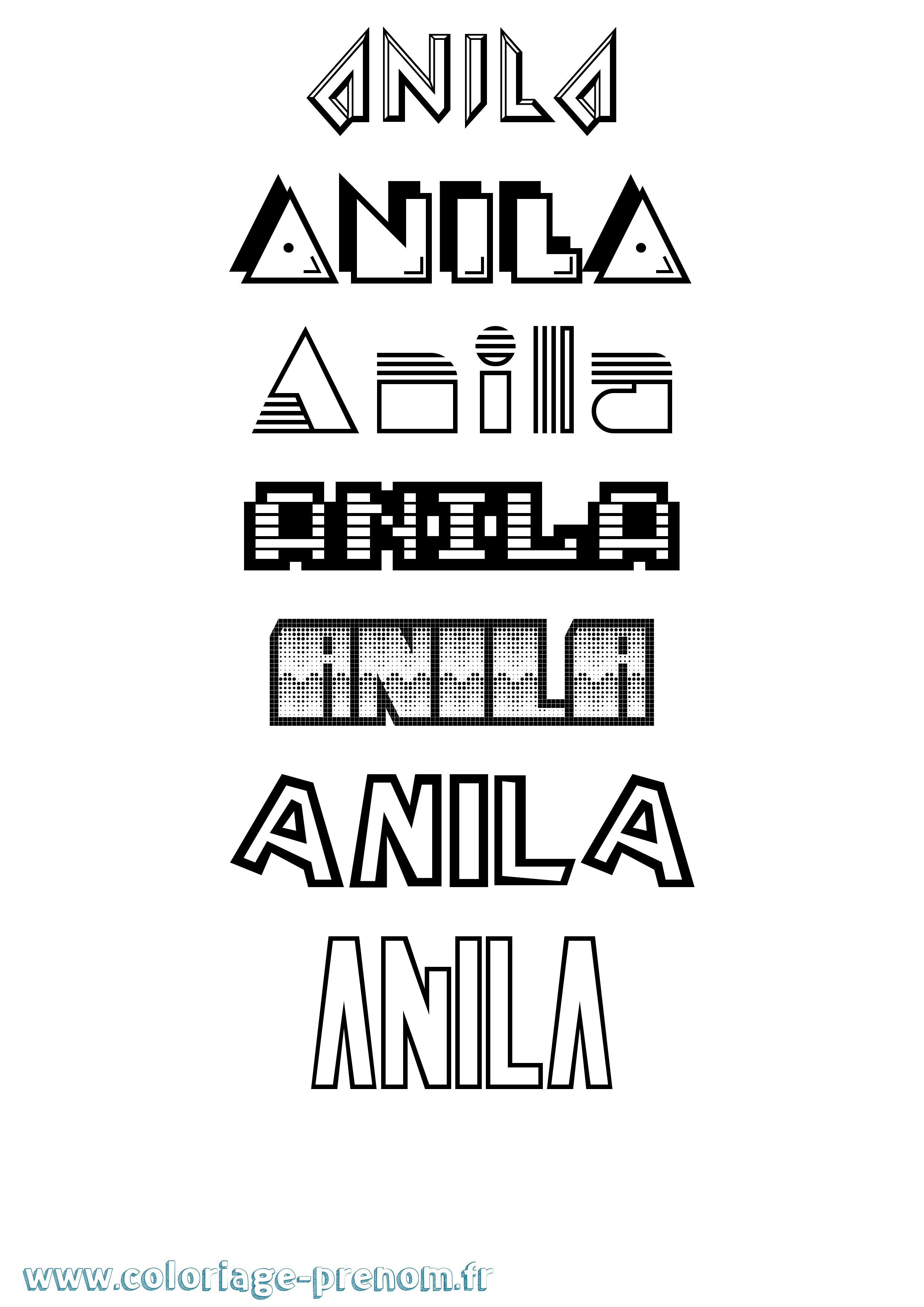 Coloriage Anila Jeux Vidéos Coloriage prénom Anila Jeux Vidéos