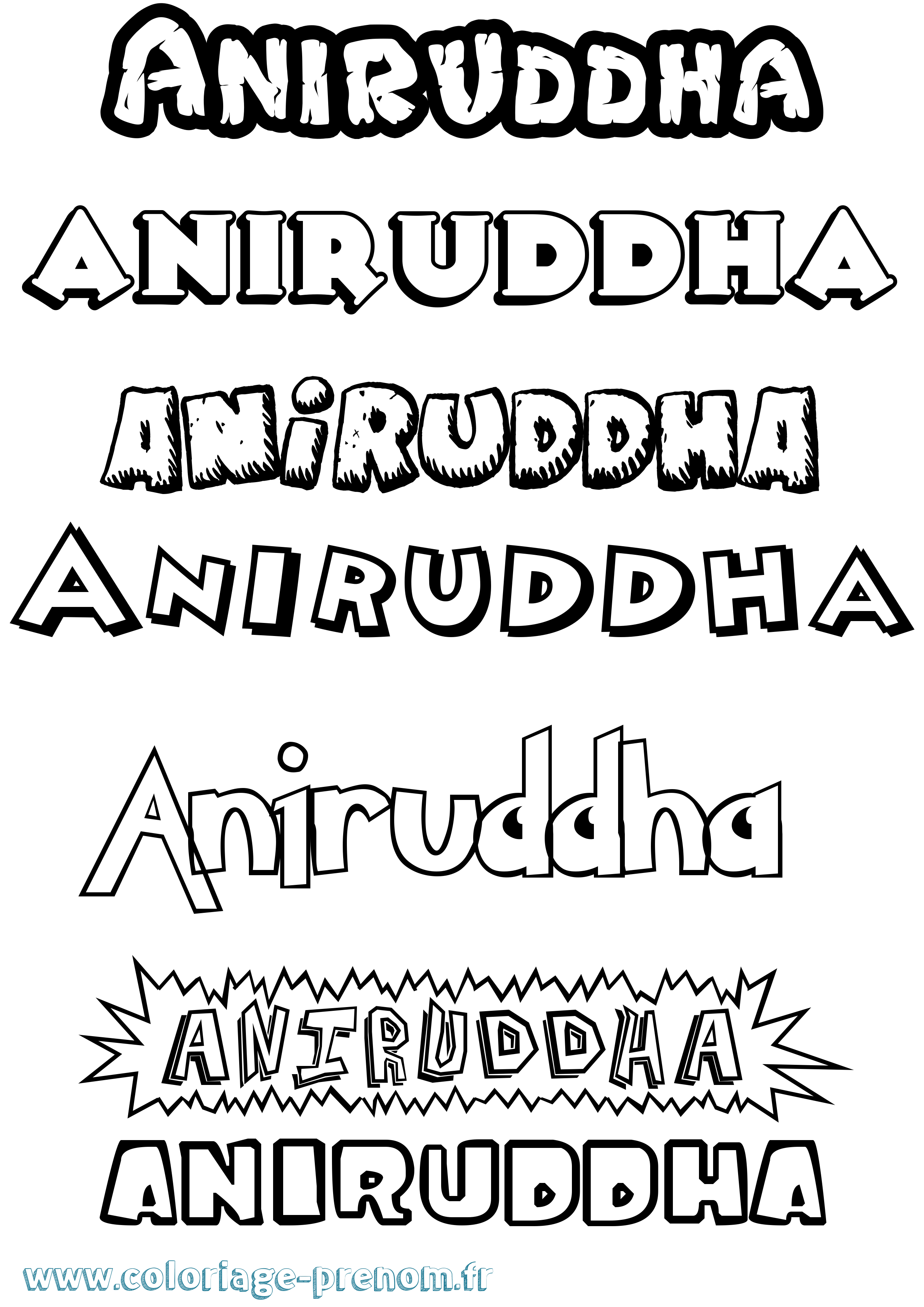 Coloriage Aniruddha Dessin Animé Coloriage prénom Aniruddha Dessin Animé