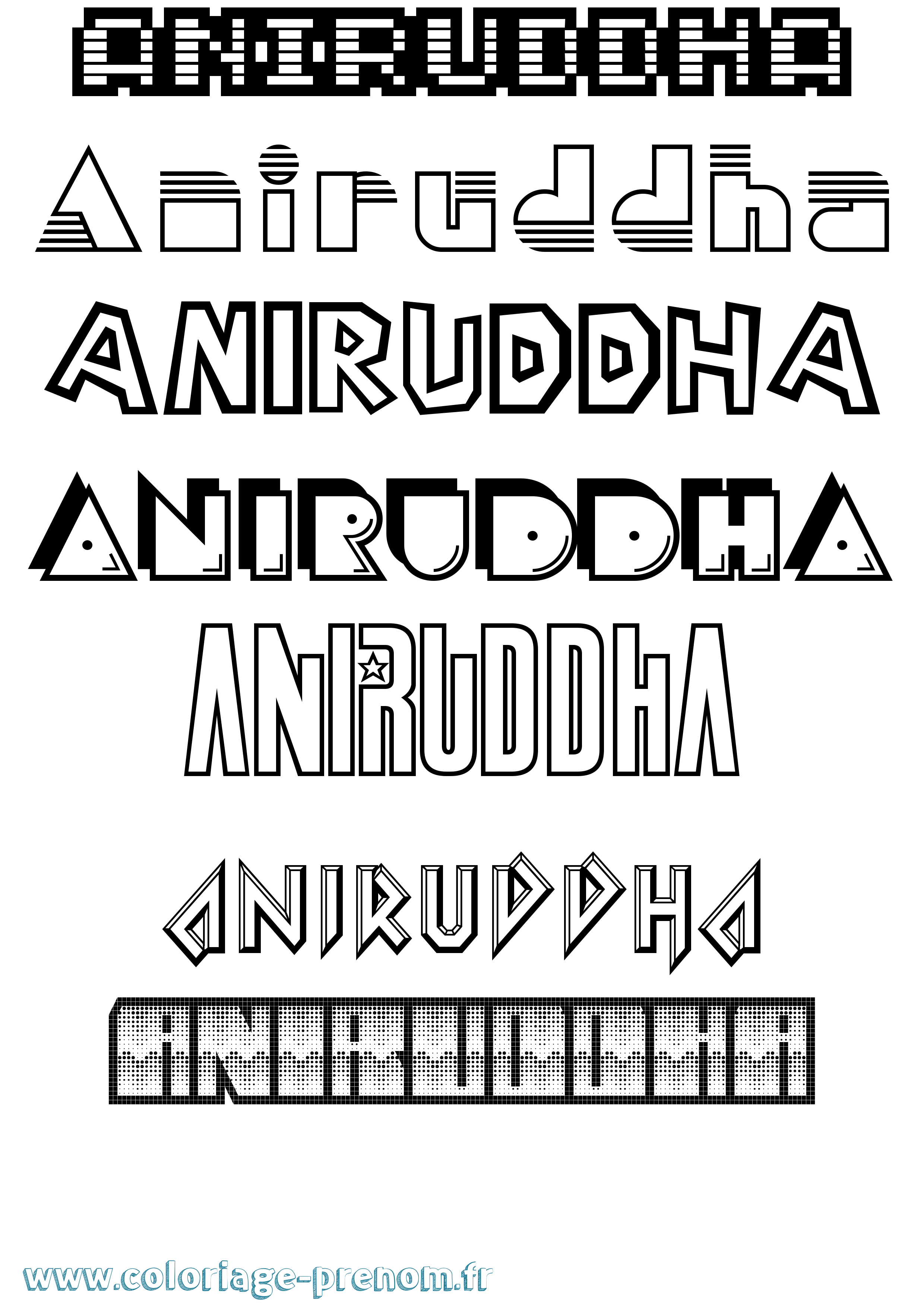 Coloriage Aniruddha Jeux Vidéos Coloriage prénom Aniruddha Jeux Vidéos