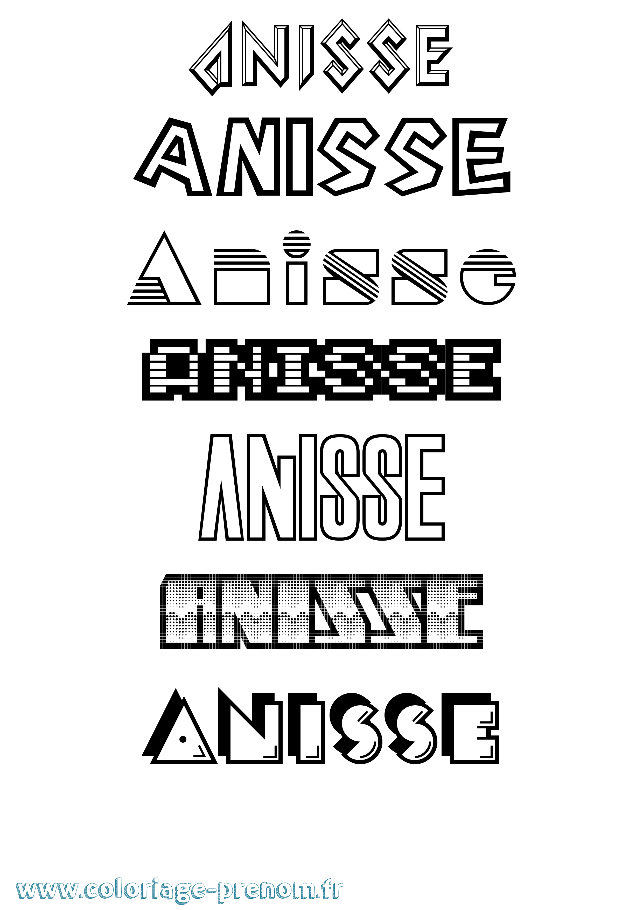 Coloriage Anisse Jeux Vidéos Coloriage prénom Anisse Jeux Vidéos