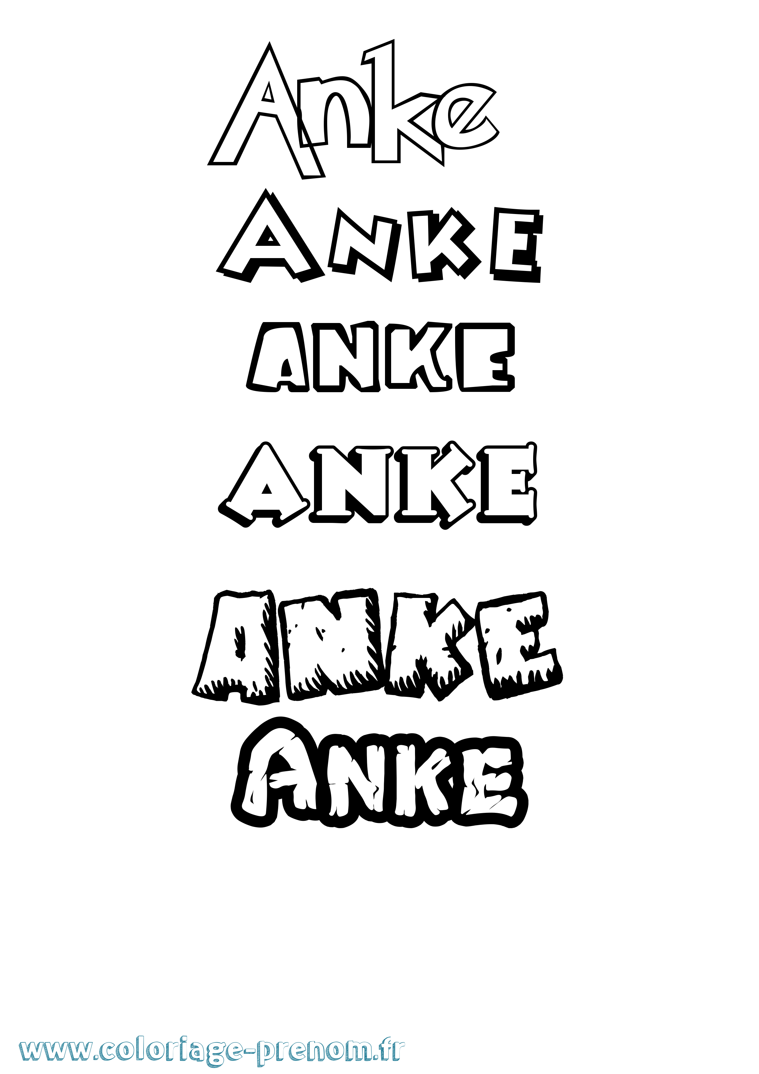 Coloriage Anke Dessin Animé Coloriage prénom Anke Dessin Animé