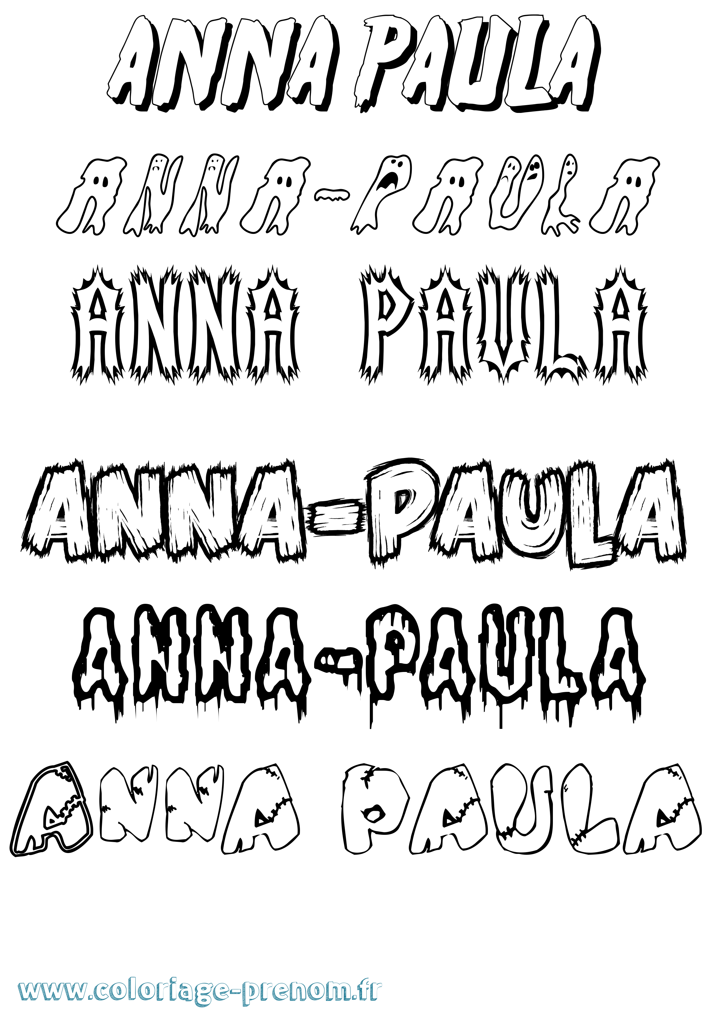 Coloriage Anna-Paula Frisson Coloriage prénom Anna-Paula Frisson