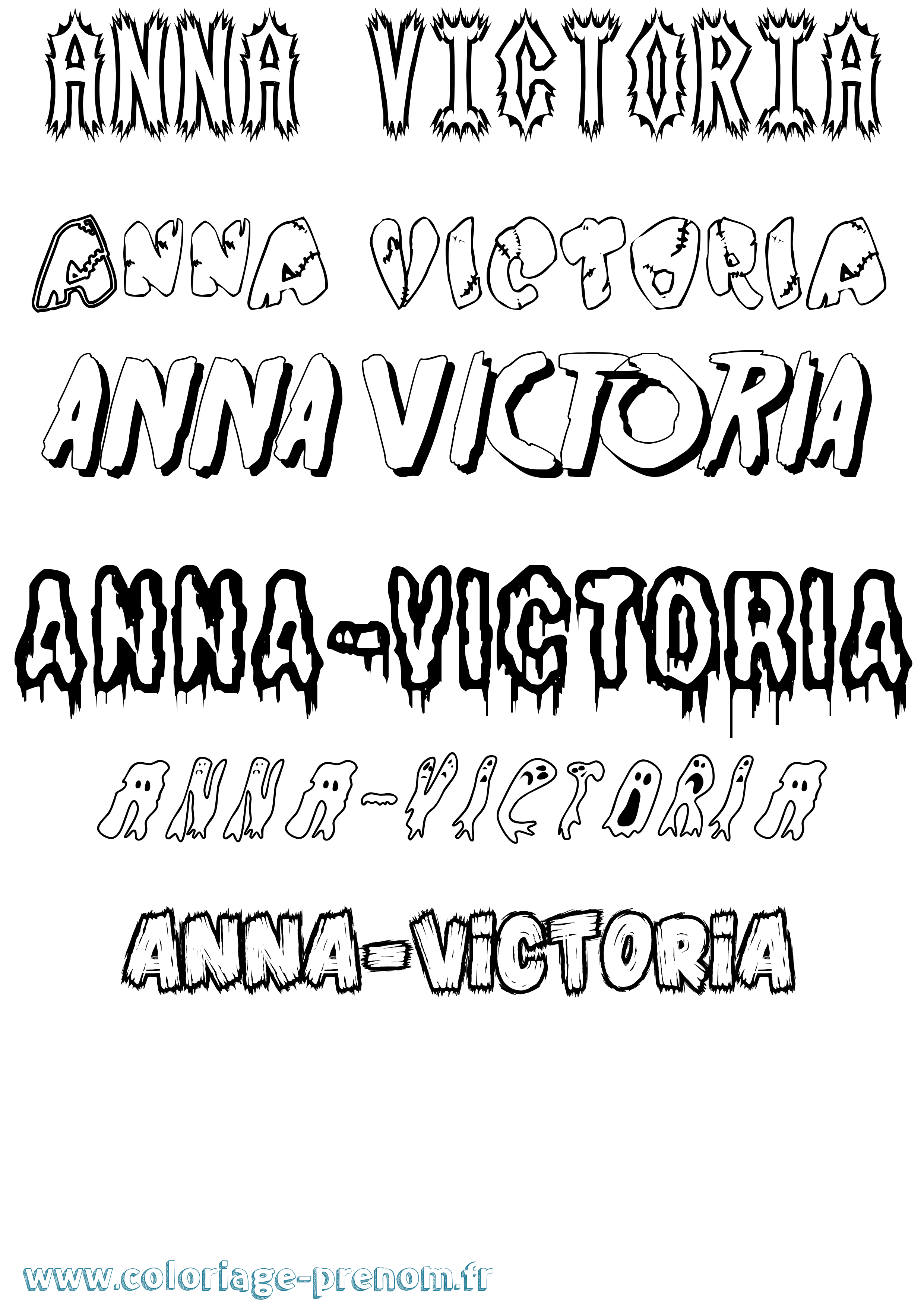 Coloriage Anna-Victoria Frisson Coloriage prénom Anna-Victoria Frisson