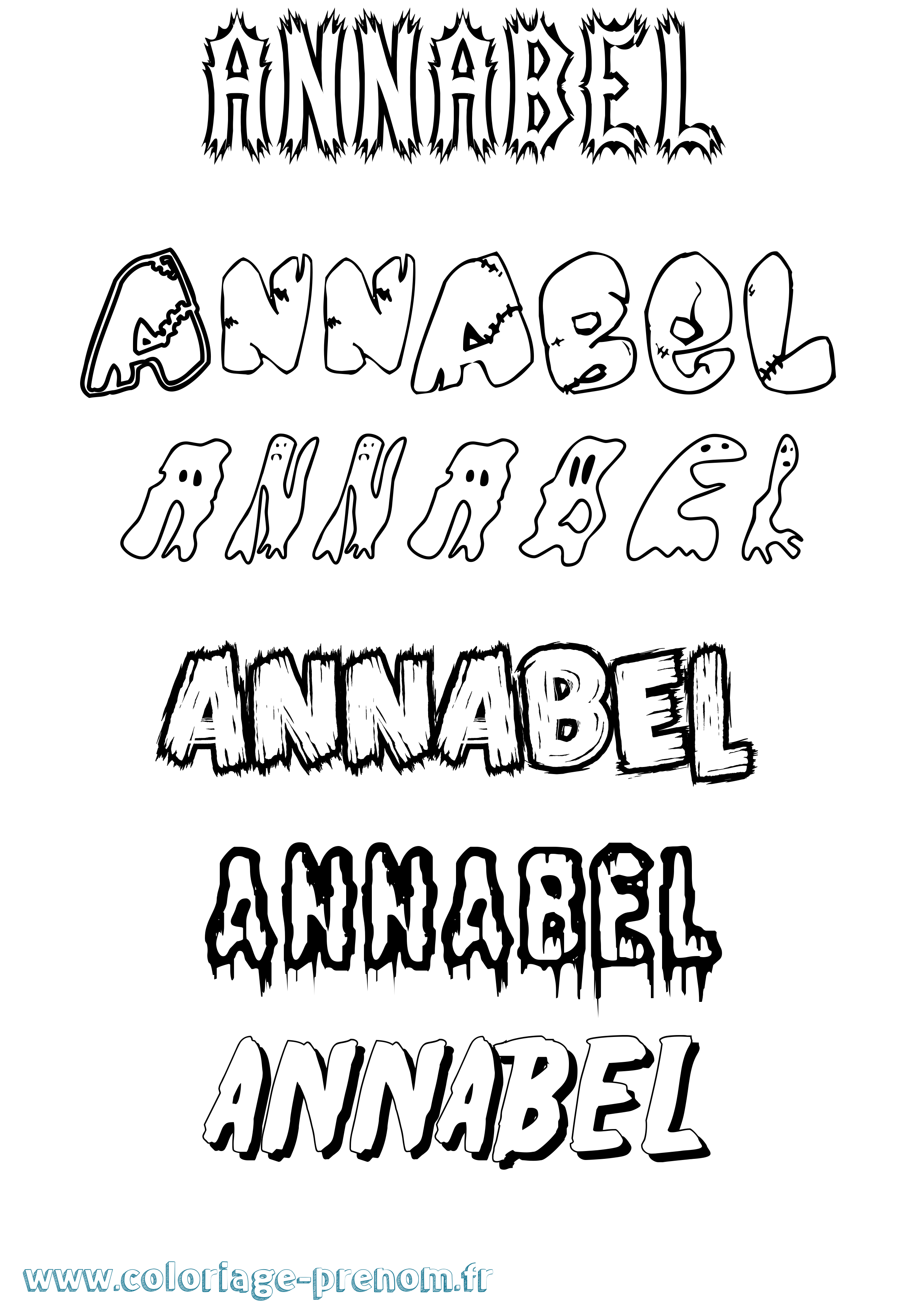 Coloriage Annabel Frisson Coloriage prénom Annabel Frisson