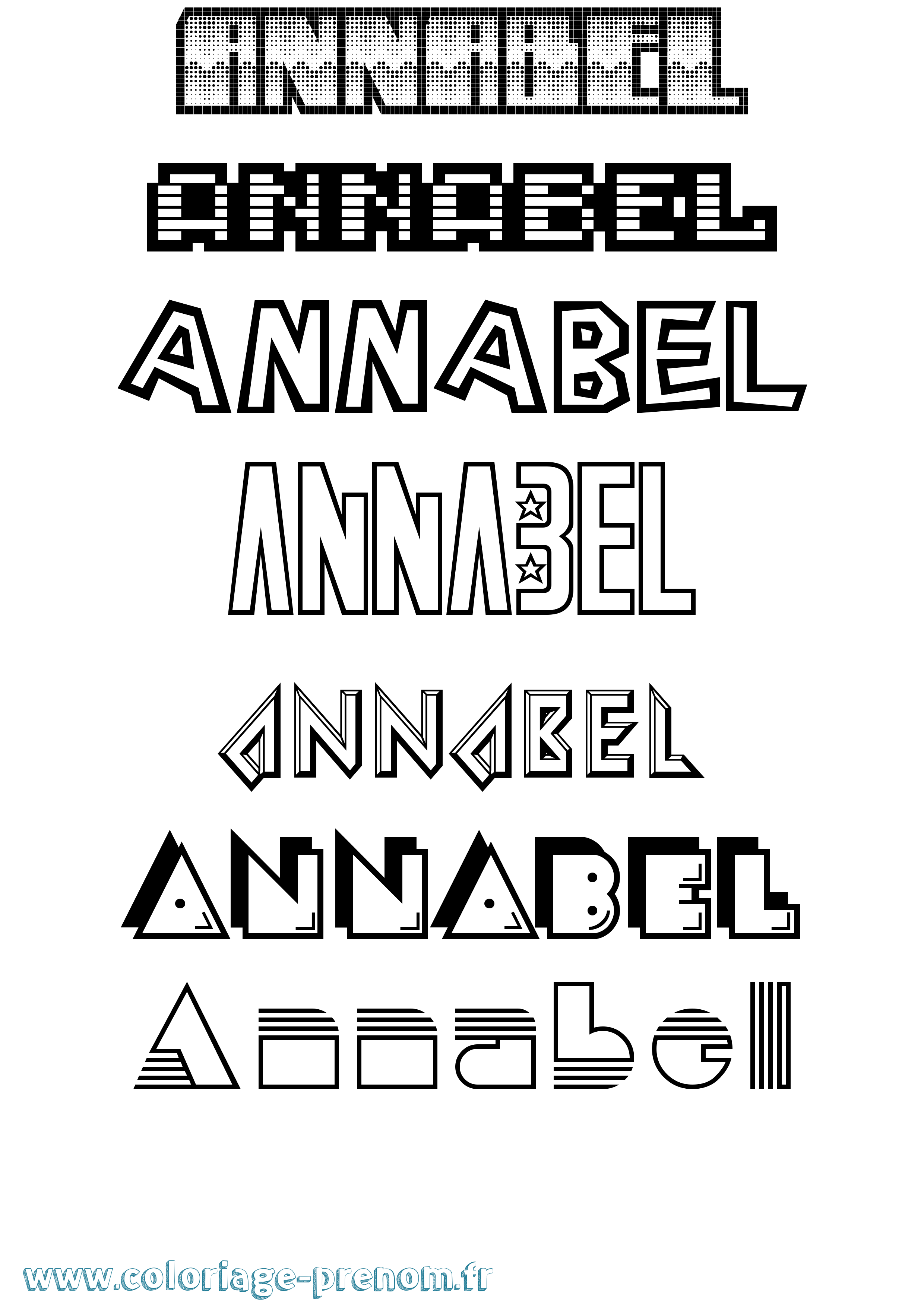 Coloriage Annabel Jeux Vidéos Coloriage prénom Annabel Jeux Vidéos