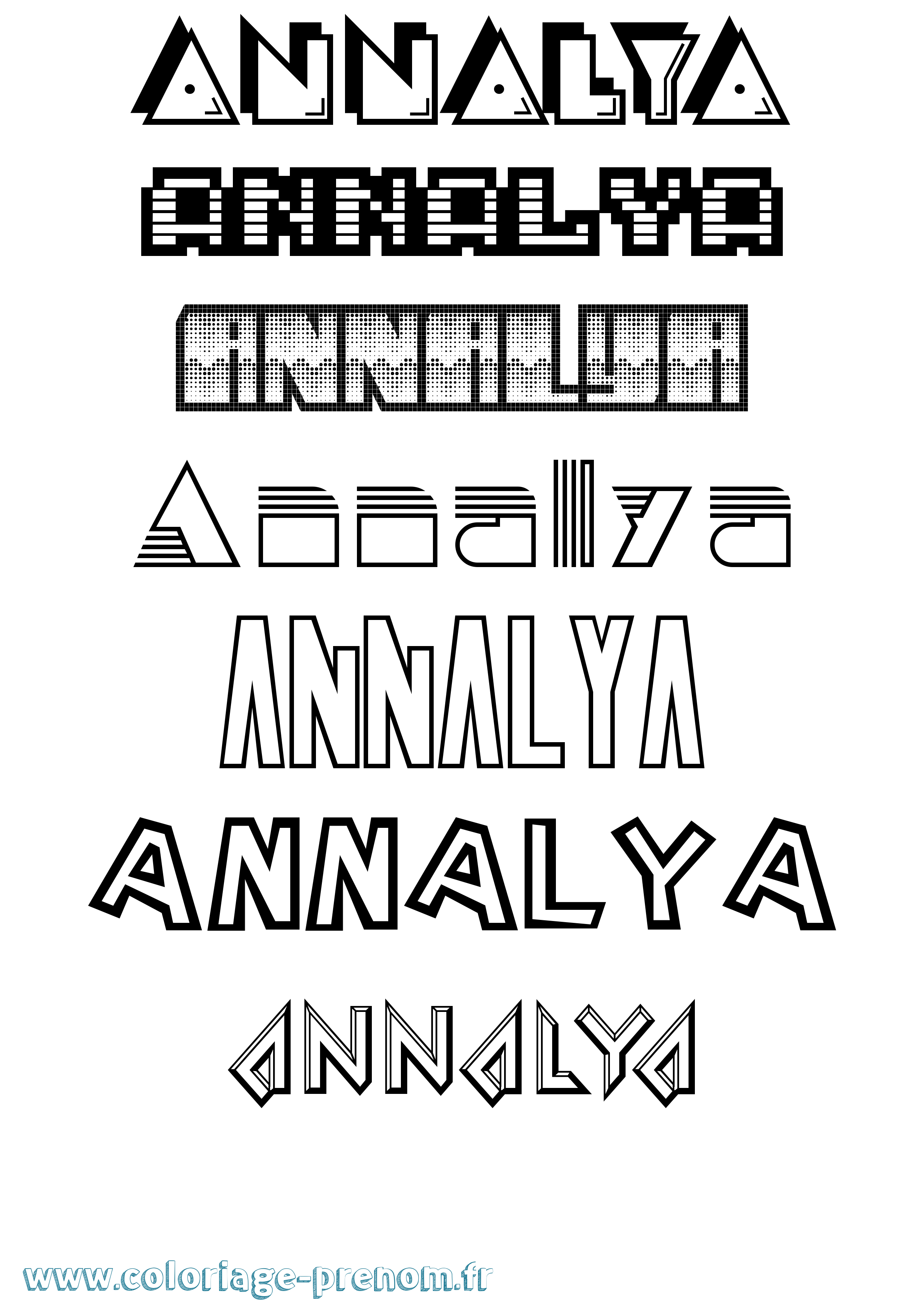 Coloriage Annalya Jeux Vidéos Coloriage prénom Annalya Jeux Vidéos