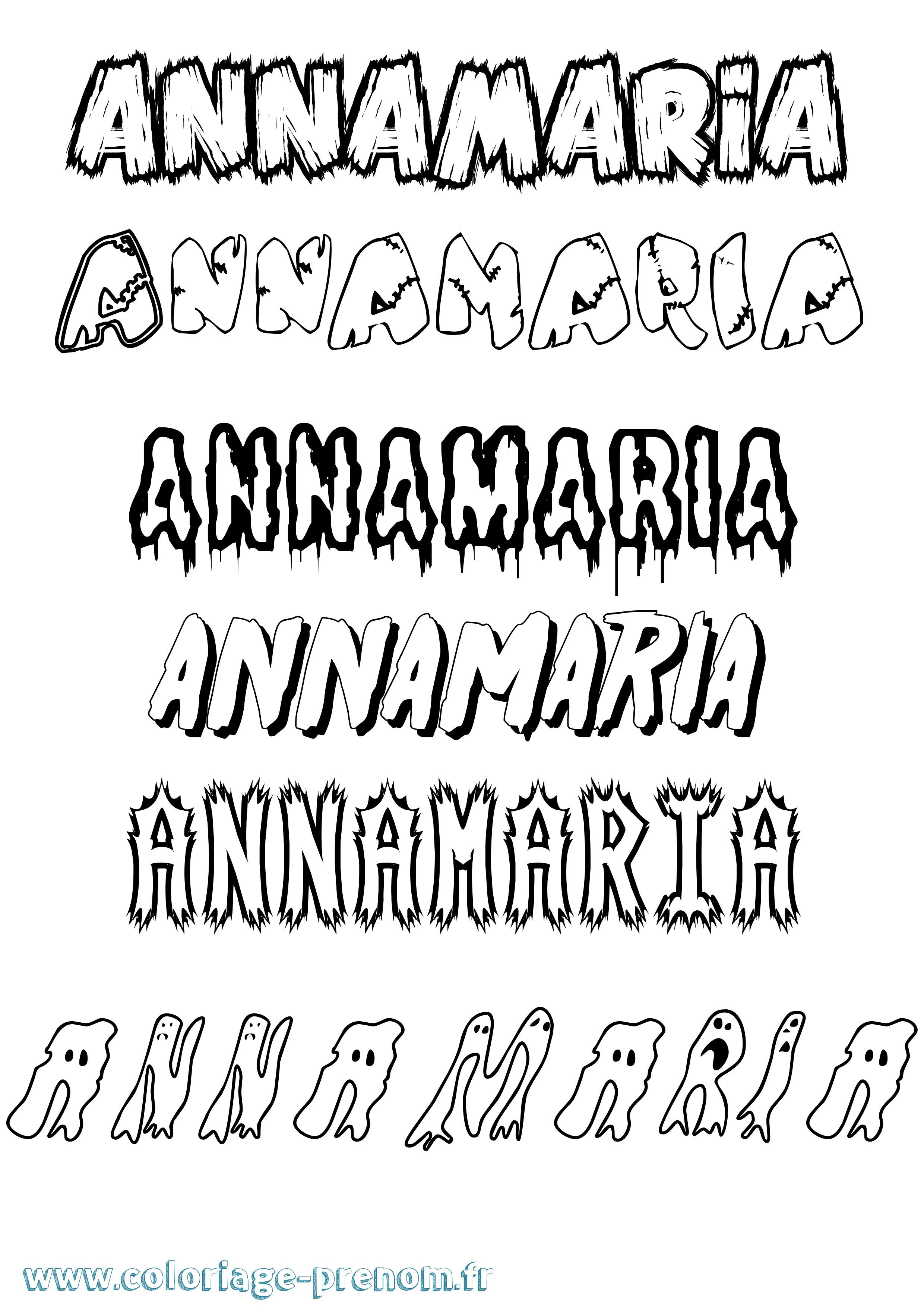Coloriage Annamaria Frisson Coloriage prénom Annamaria Frisson