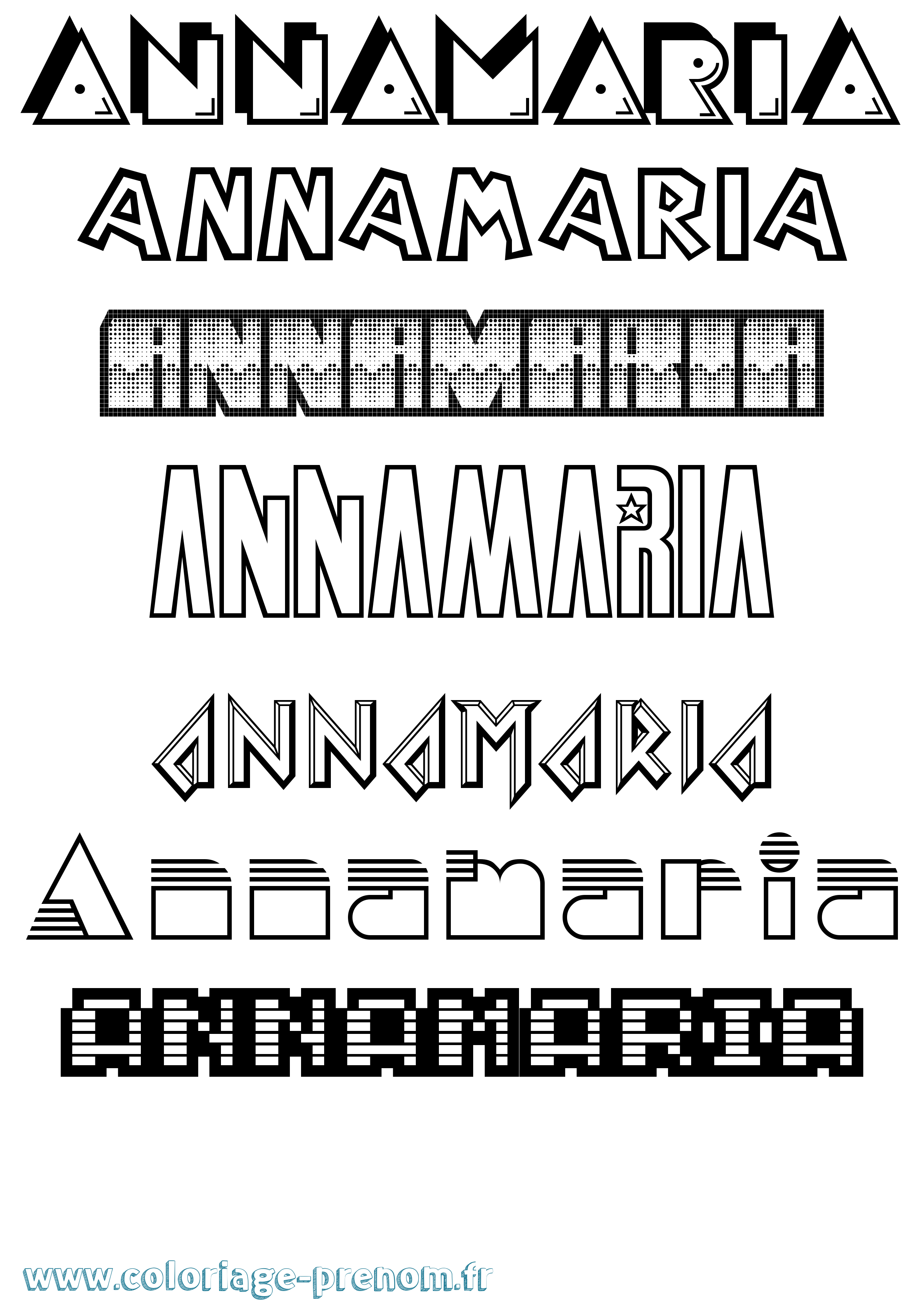 Coloriage Annamaria Jeux Vidéos Coloriage prénom Annamaria Jeux Vidéos