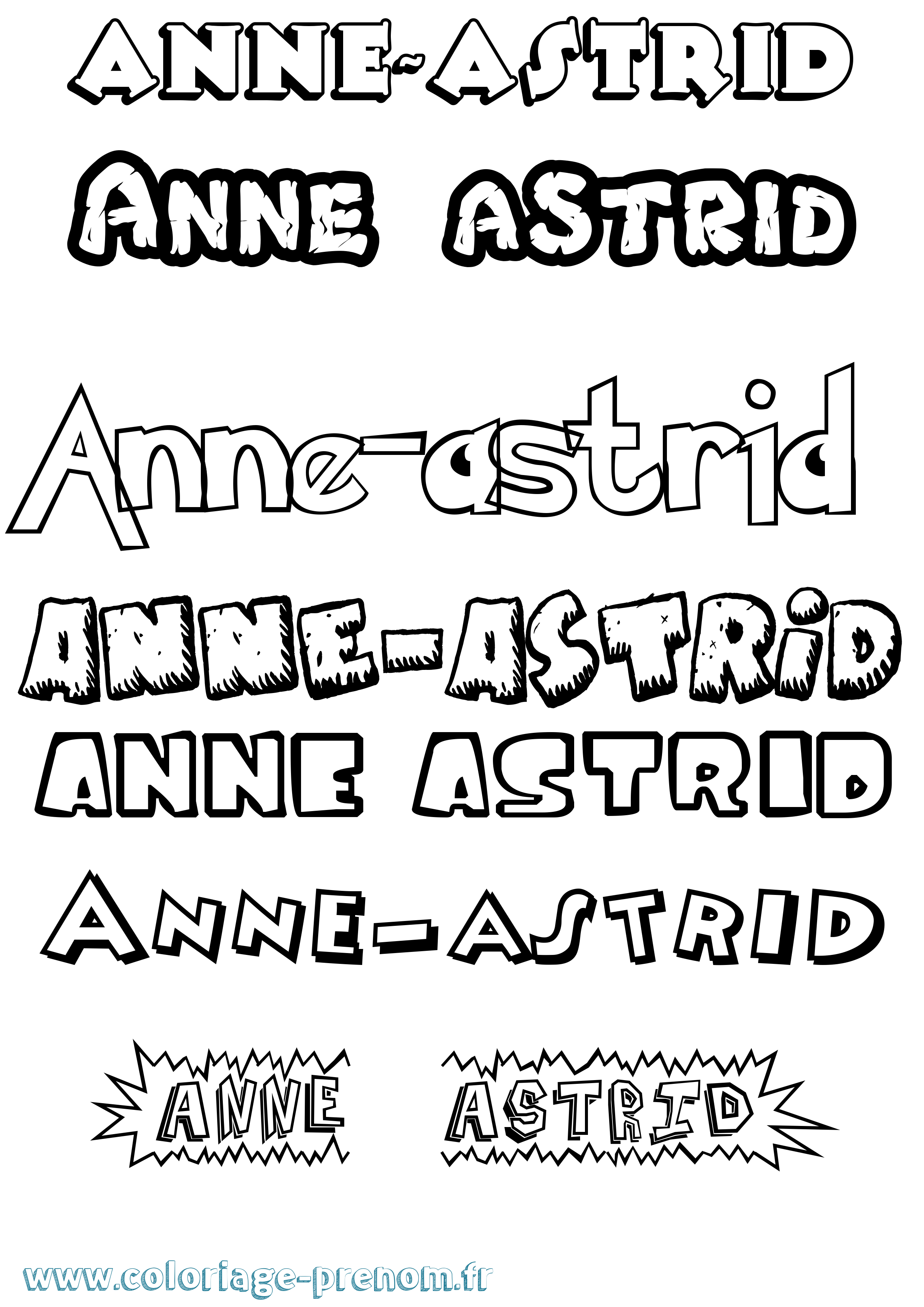 Coloriage Anne-Astrid Dessin Animé Coloriage prénom Anne-Astrid Dessin Animé