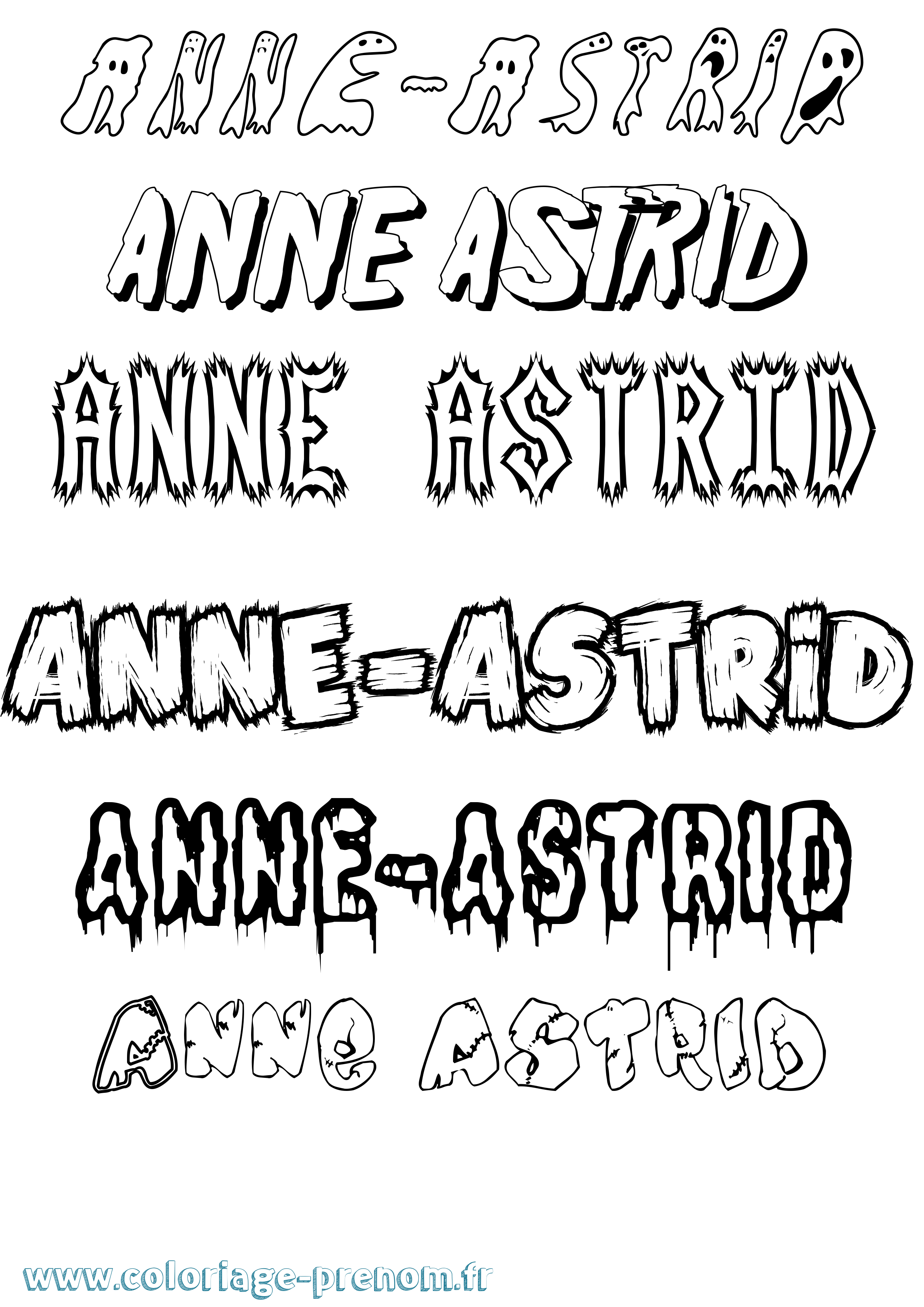 Coloriage Anne-Astrid Frisson Coloriage prénom Anne-Astrid Frisson