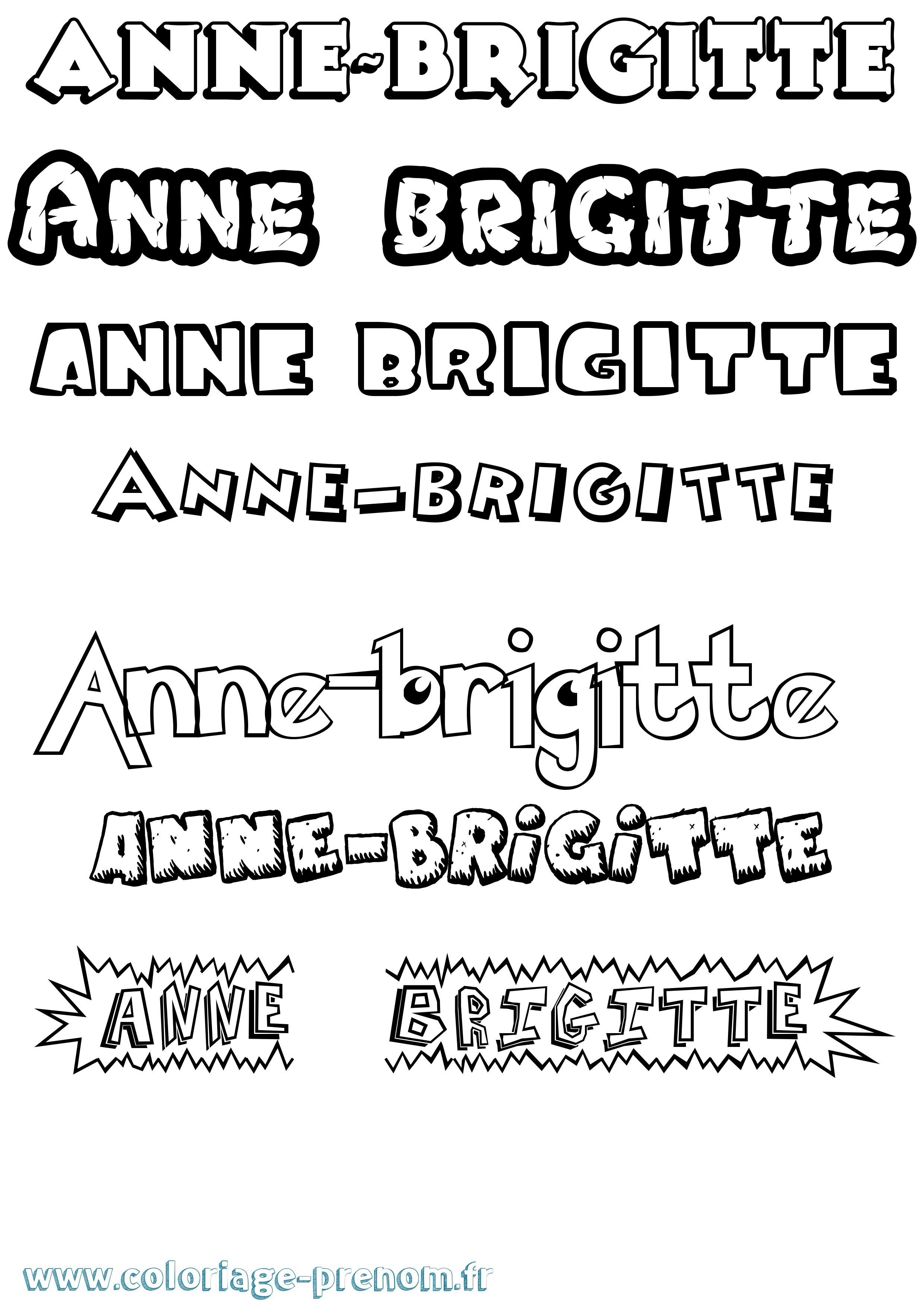 Coloriage Anne-Brigitte Dessin Animé Coloriage prénom Anne-Brigitte Dessin Animé